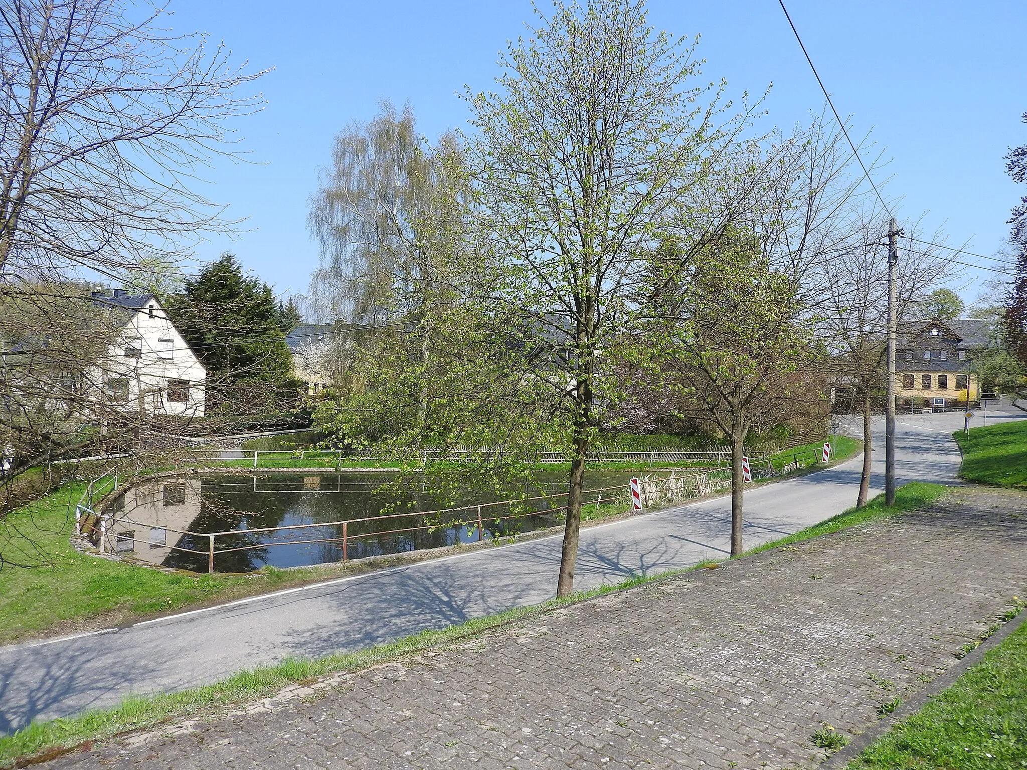 Photo showing: Dorfteich in Oberlemnitz, Thüringen