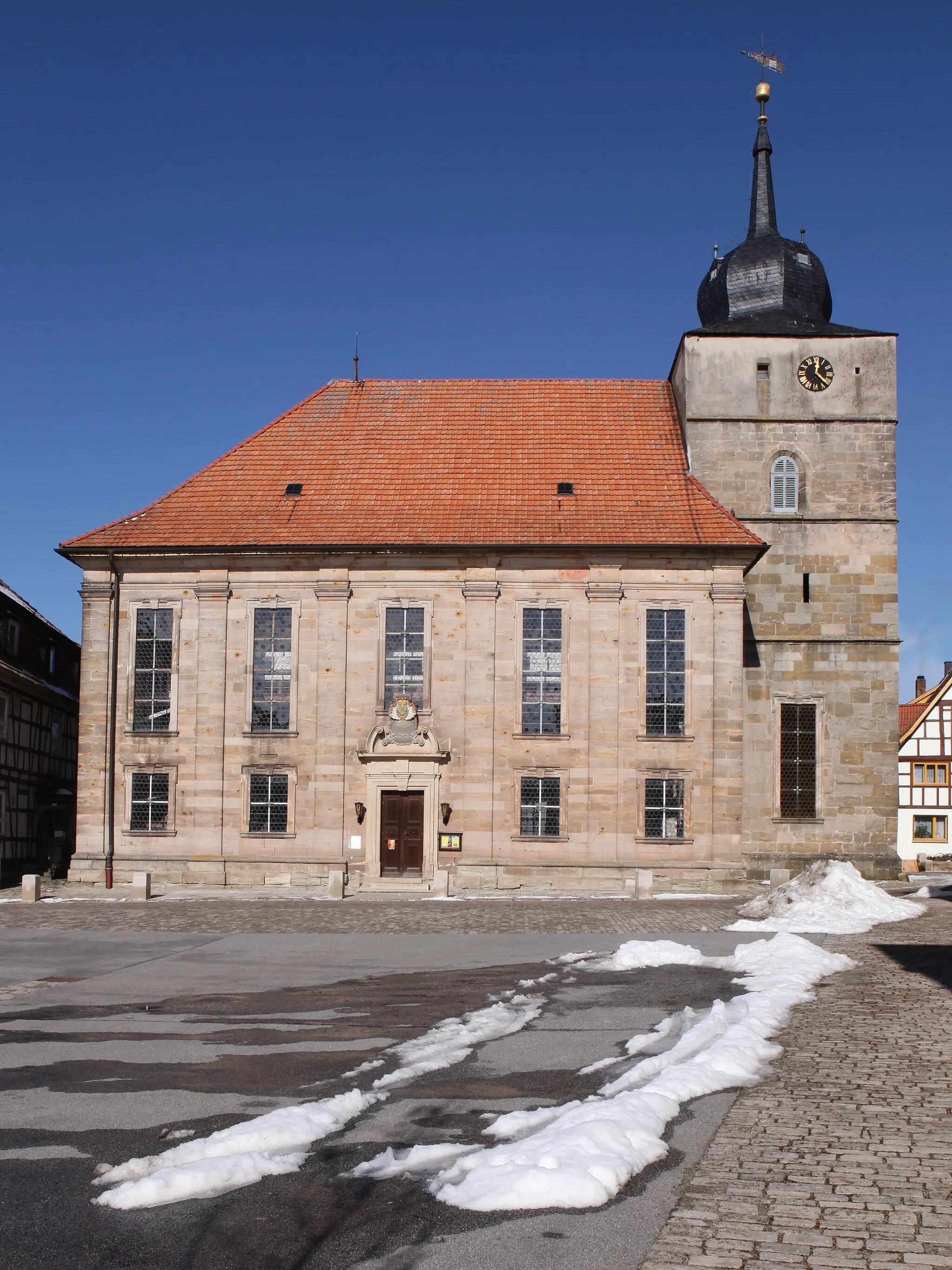 Photo showing: Ev. Stadtkirche St. Bartholomäus in Ummerstadt, Landkreis Hildburghausen