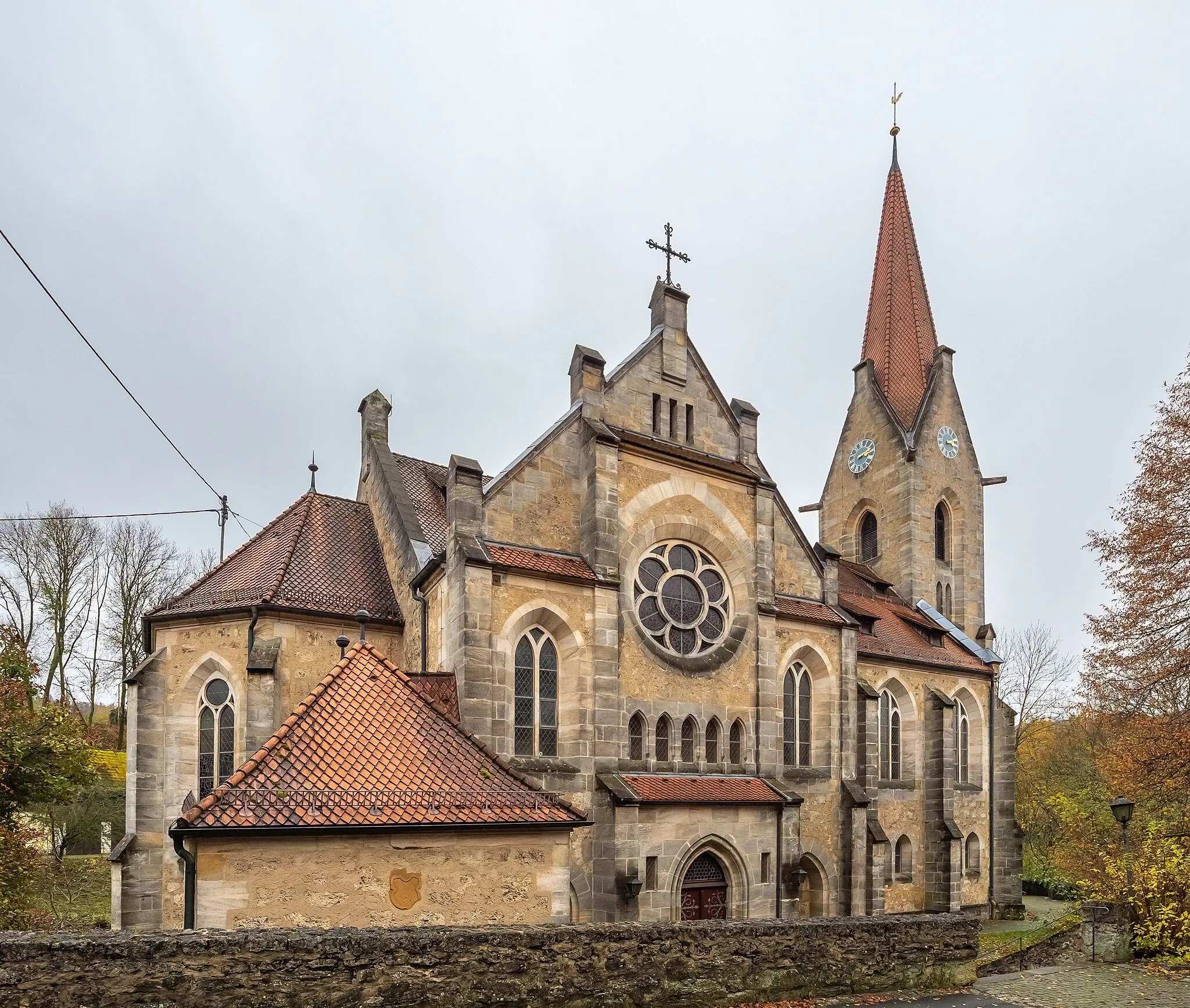 Photo showing: Evangelical Church of St. Matthew Hetzelsdorf (Jurassic Dome)