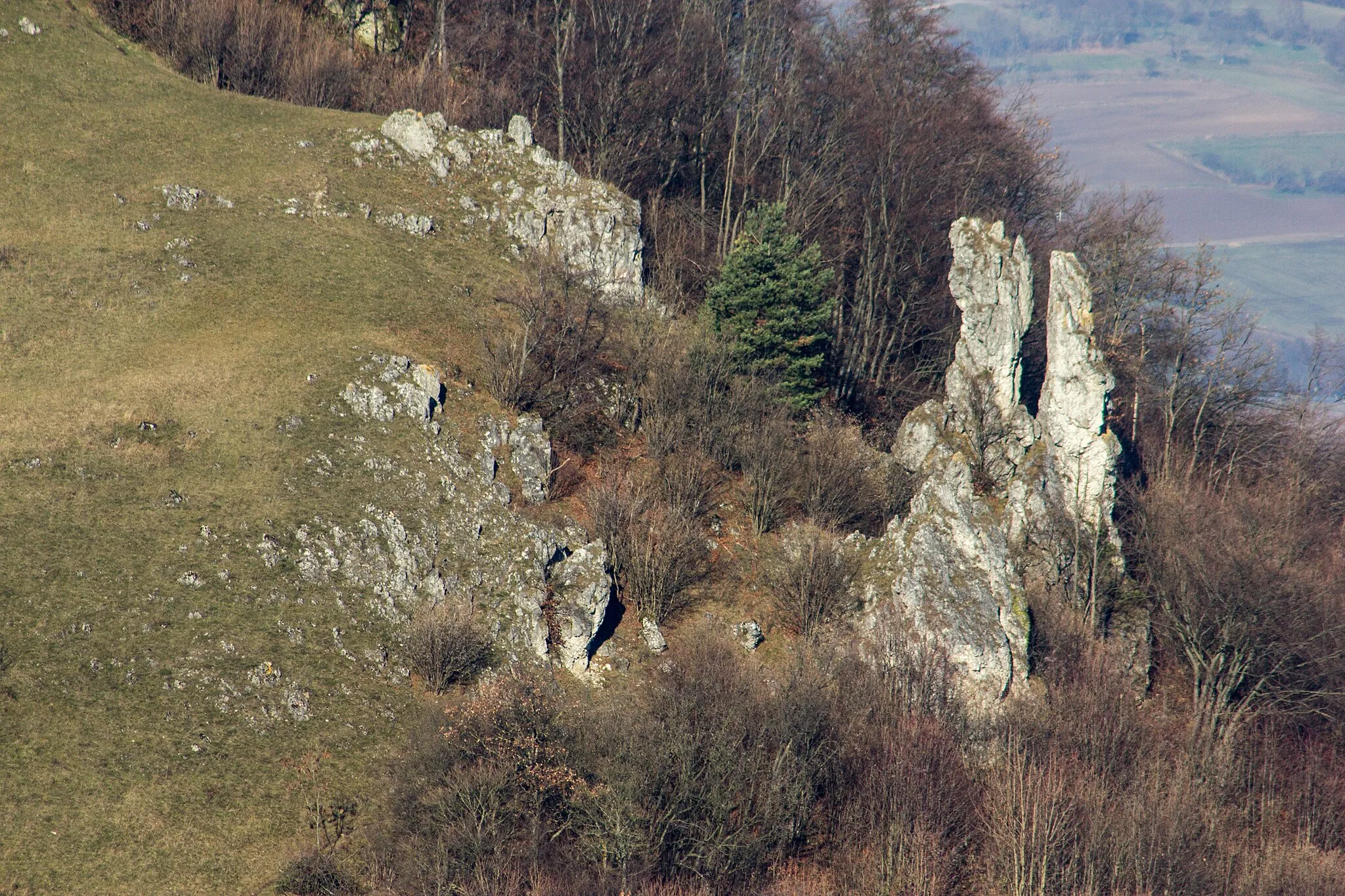 Photo showing: Ehrenbürg, Walberla, Zwillingsfelsen