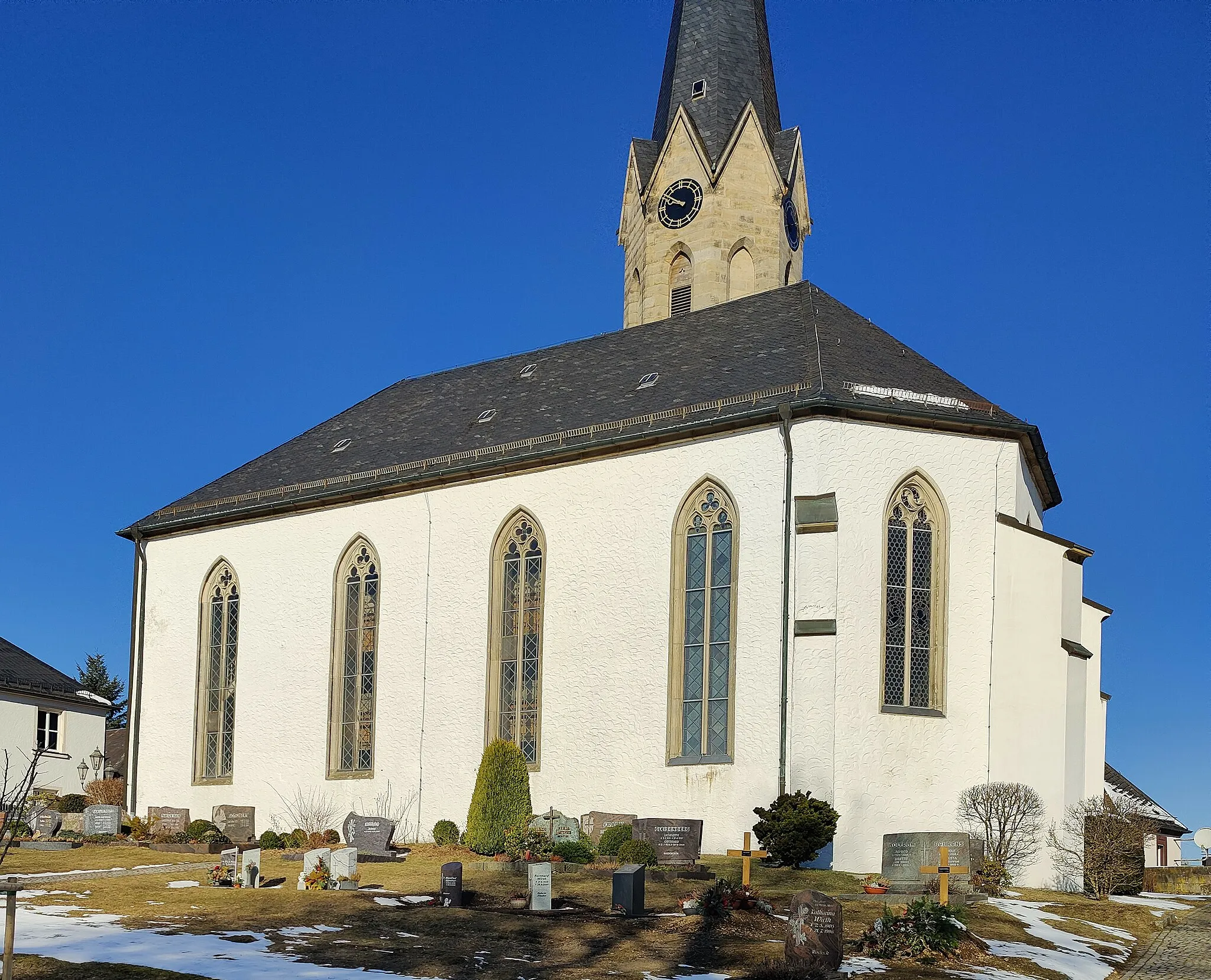 Photo showing: Evangelisch-lutherische Bartholomäuskirche Döbra, Gemeinde Schwarzenbach am Wald, Oberfranken, Bayern, Deutschland