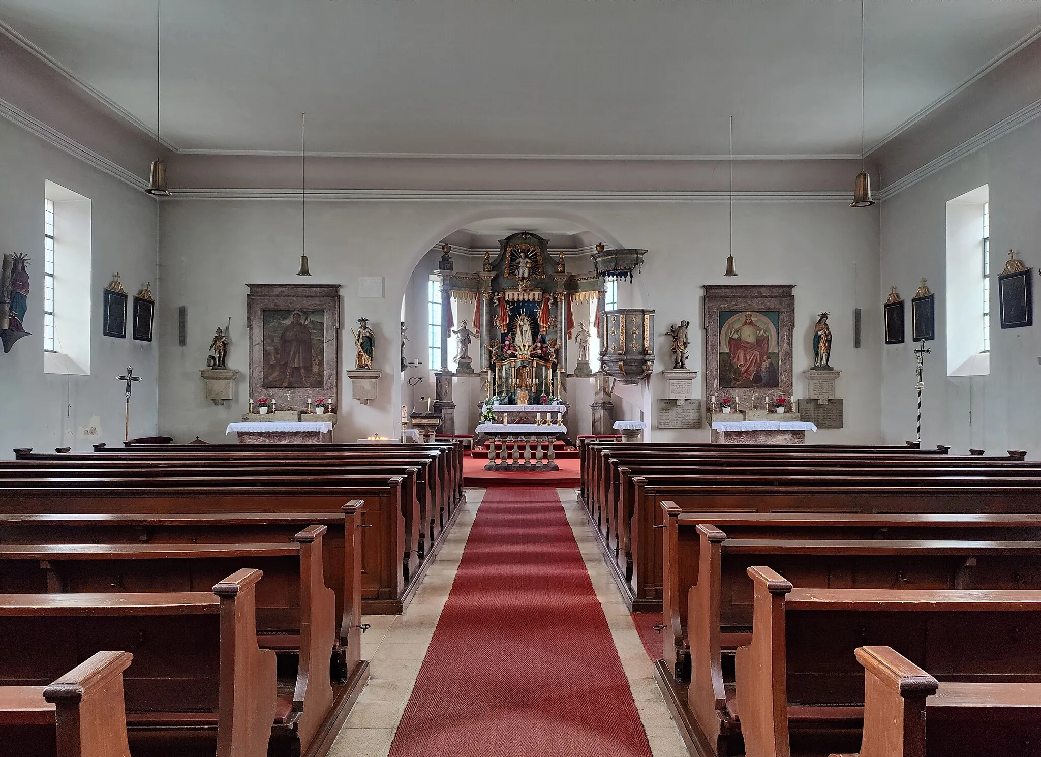 Photo showing: Orgel von Johann Wolf (Bayreuth) (I/P/6, 1892; restauriert 2004) der katholischen Kuratiekirche Mariä Aufnahme in den Himmel Neuengrün, Gemeinde Wallenfels, Landkreis Kronach, Oberfranken, Bayern, Deutschland