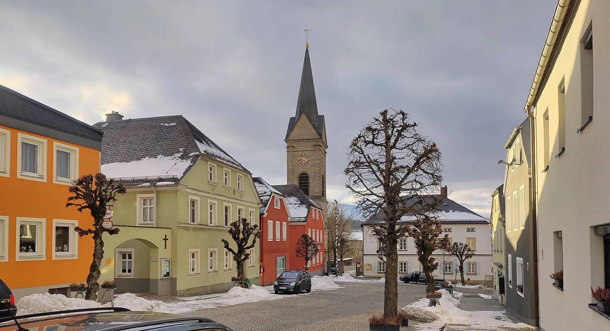 Photo showing: Evangelisch-lutherische Pfarrkirche St. Gallus Zell im Fichtelgebirge, Landkreis Hof, Oberfranken, Bayern, Deutschland