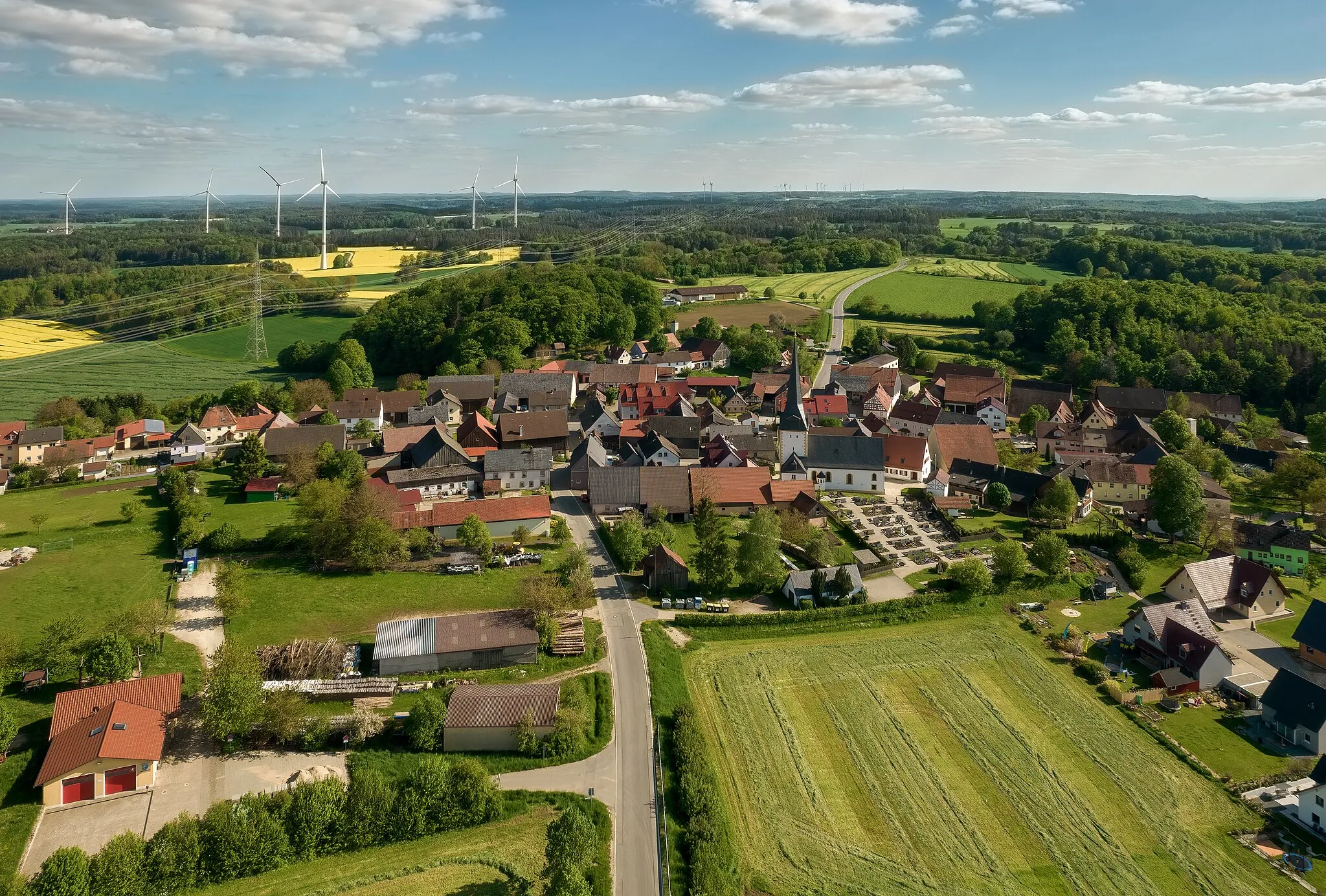 Photo showing: Aerial view of Wattendorf