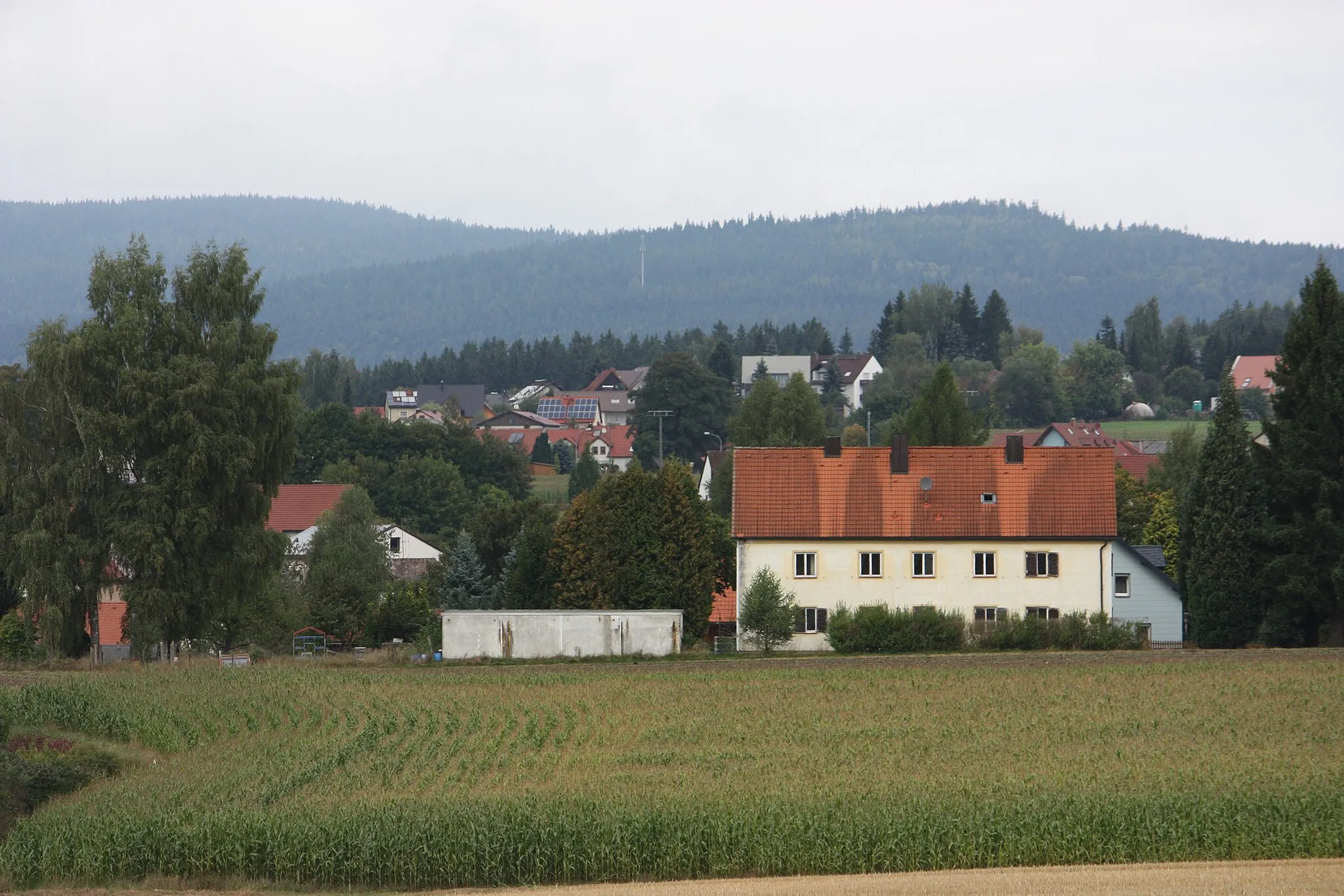 Photo showing: Brand (Oberpfalz), view from south to the village