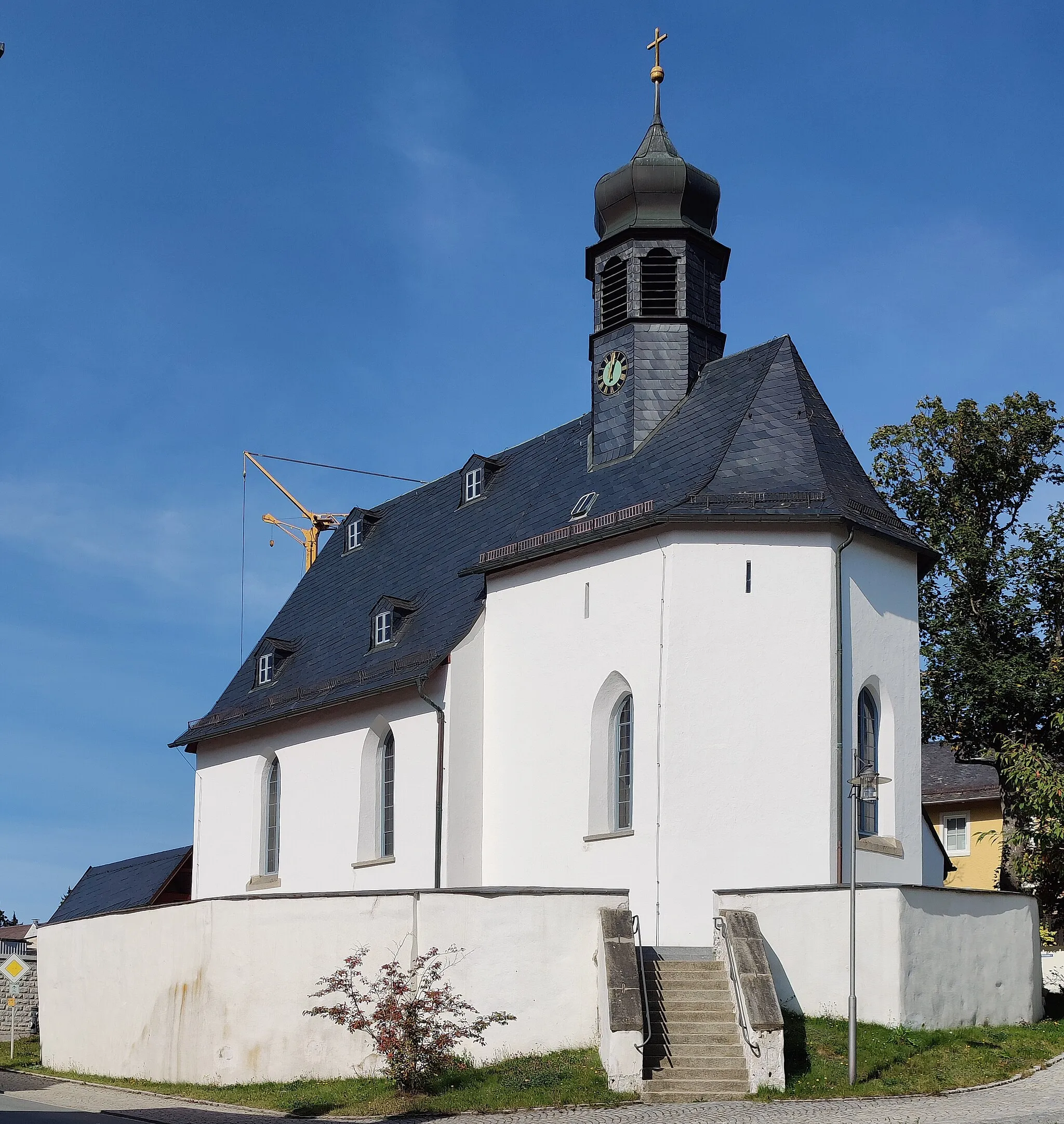 Photo showing: Evangelisch-lutherische St.-Leonhards-Kirche Köditz, Landkreis Hof, Oberfranken, Bayern, Deutschland