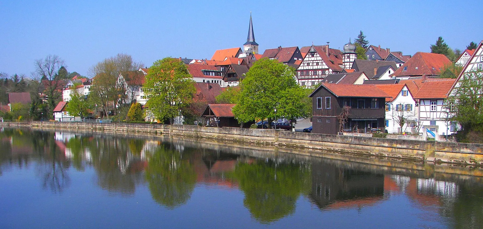 Photo showing: Marktzeuln von der Rodach aus gesehen