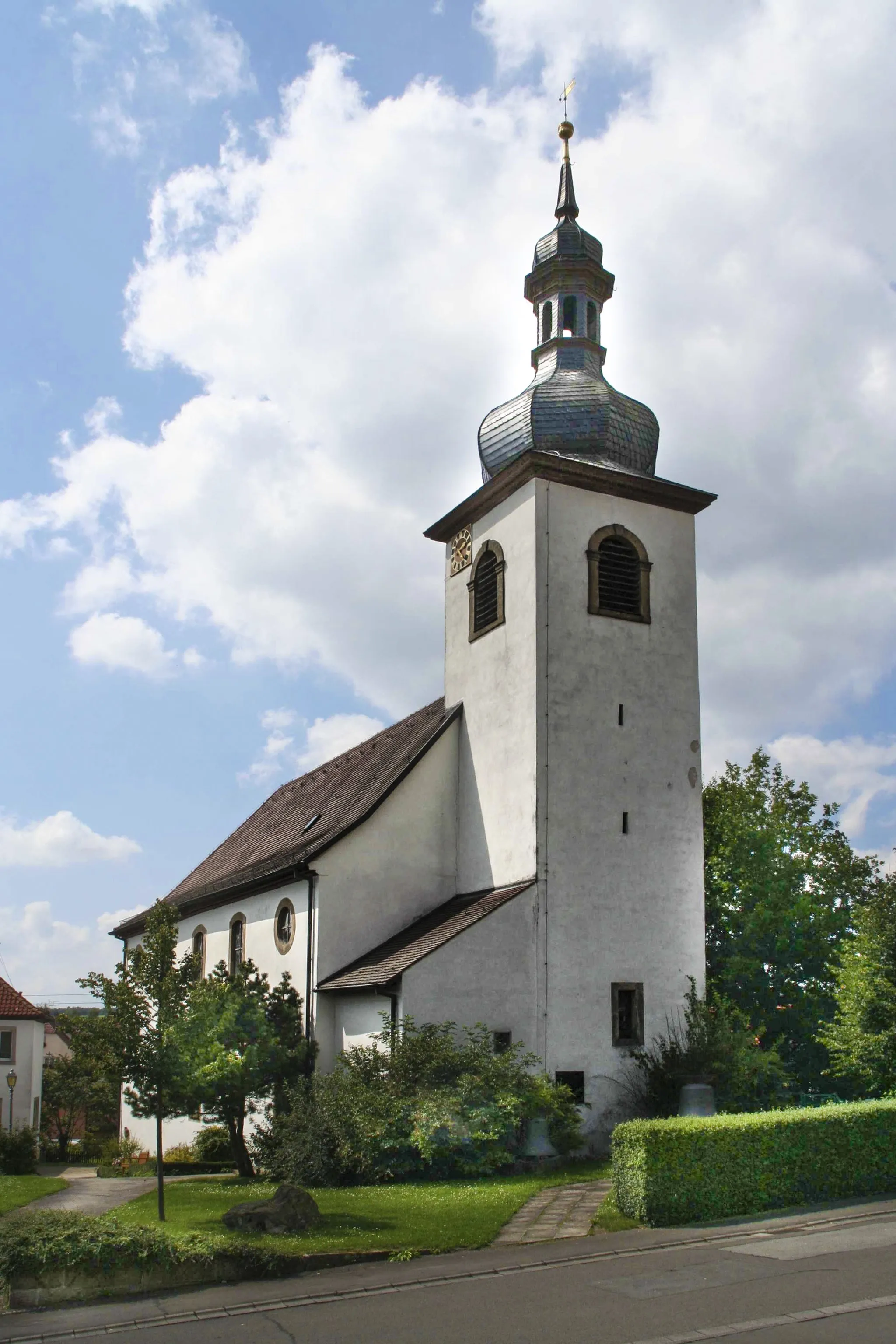 Photo showing: Ev. Kirche Ermershausen im Landkreis Haßberge in Bayern