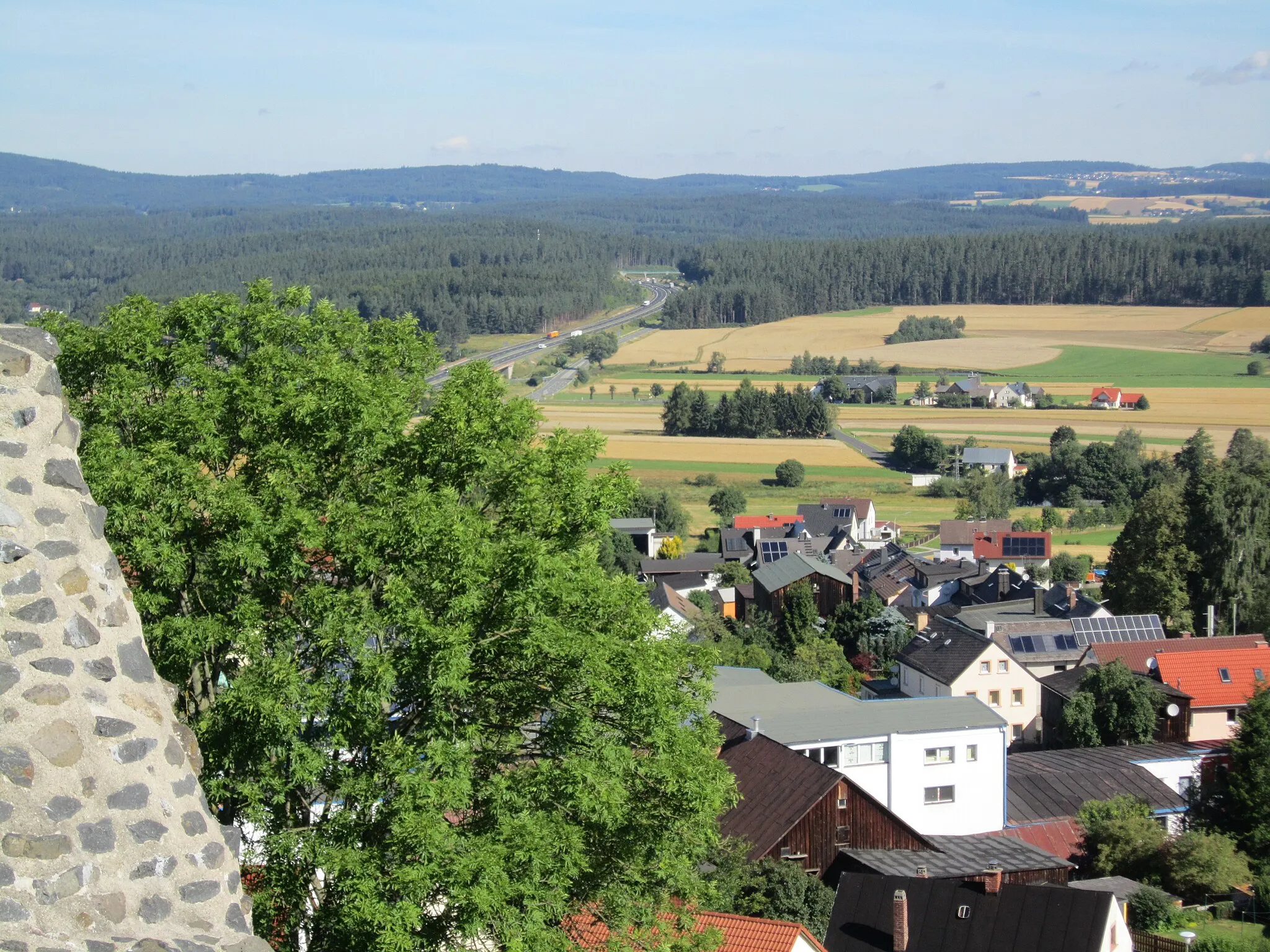 Photo showing: Thierstein (Fichtelgebirge) - View from the castle tower (northern direction)