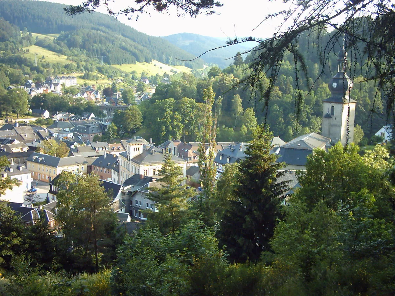 Photo showing: Blick vom Kindelberg auf Gräfenthal