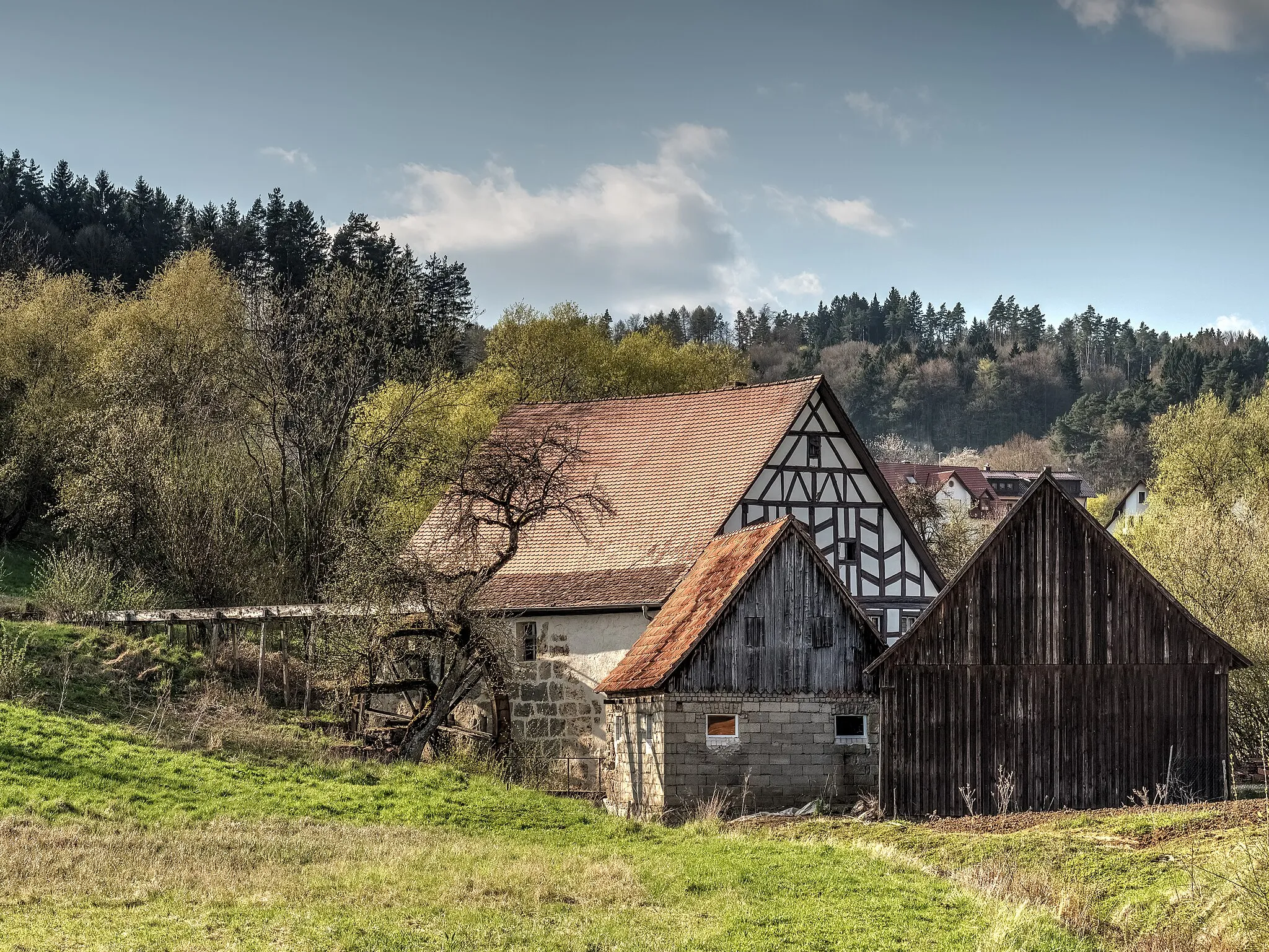 Photo showing: Watermill 18th century in Niedermirsberg near Ebermannstadt