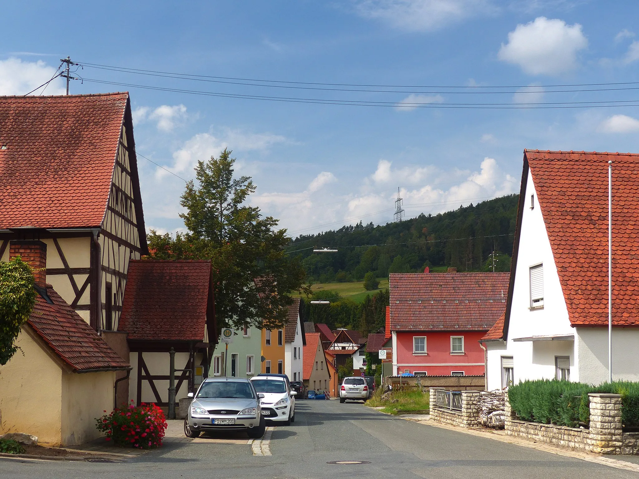 Photo showing: The parish village Drügendorf, a district of the municipality of Eggolsheim.