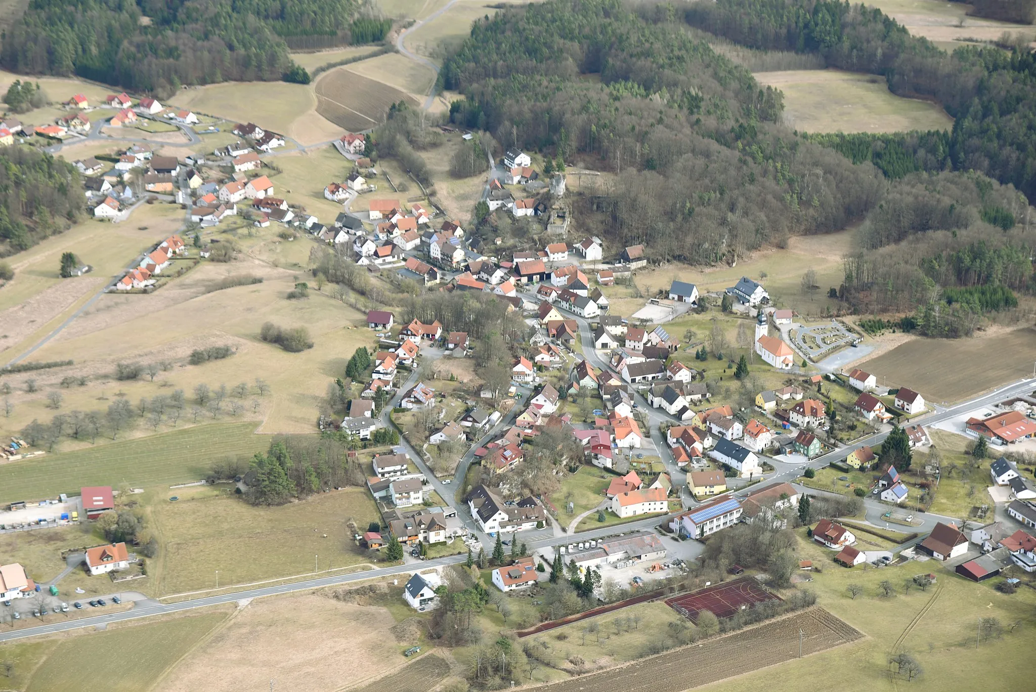 Photo showing: Luftaufnahme von Bärnfels