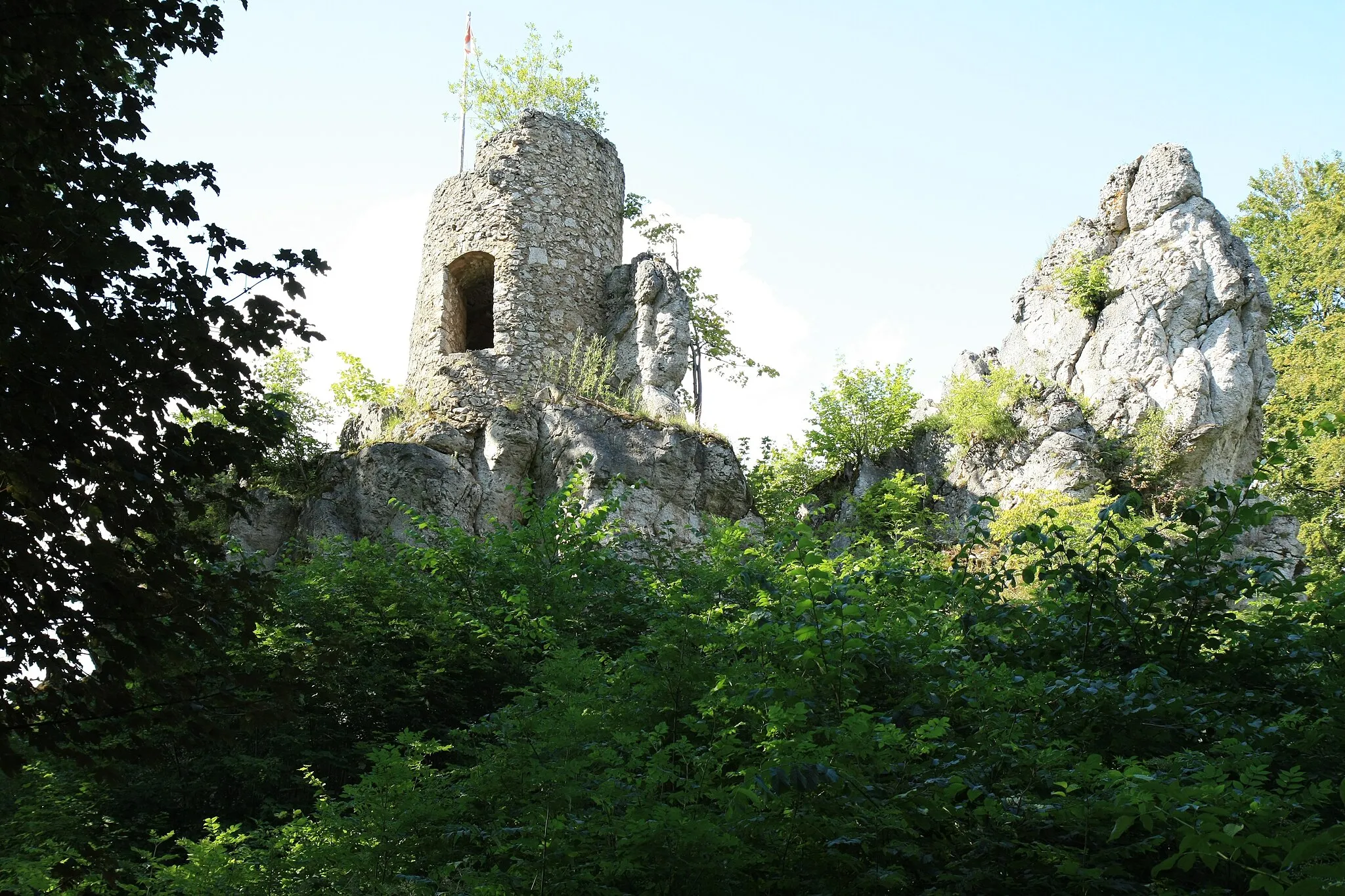 Photo showing: Der Turm der Burgruine Stierberg