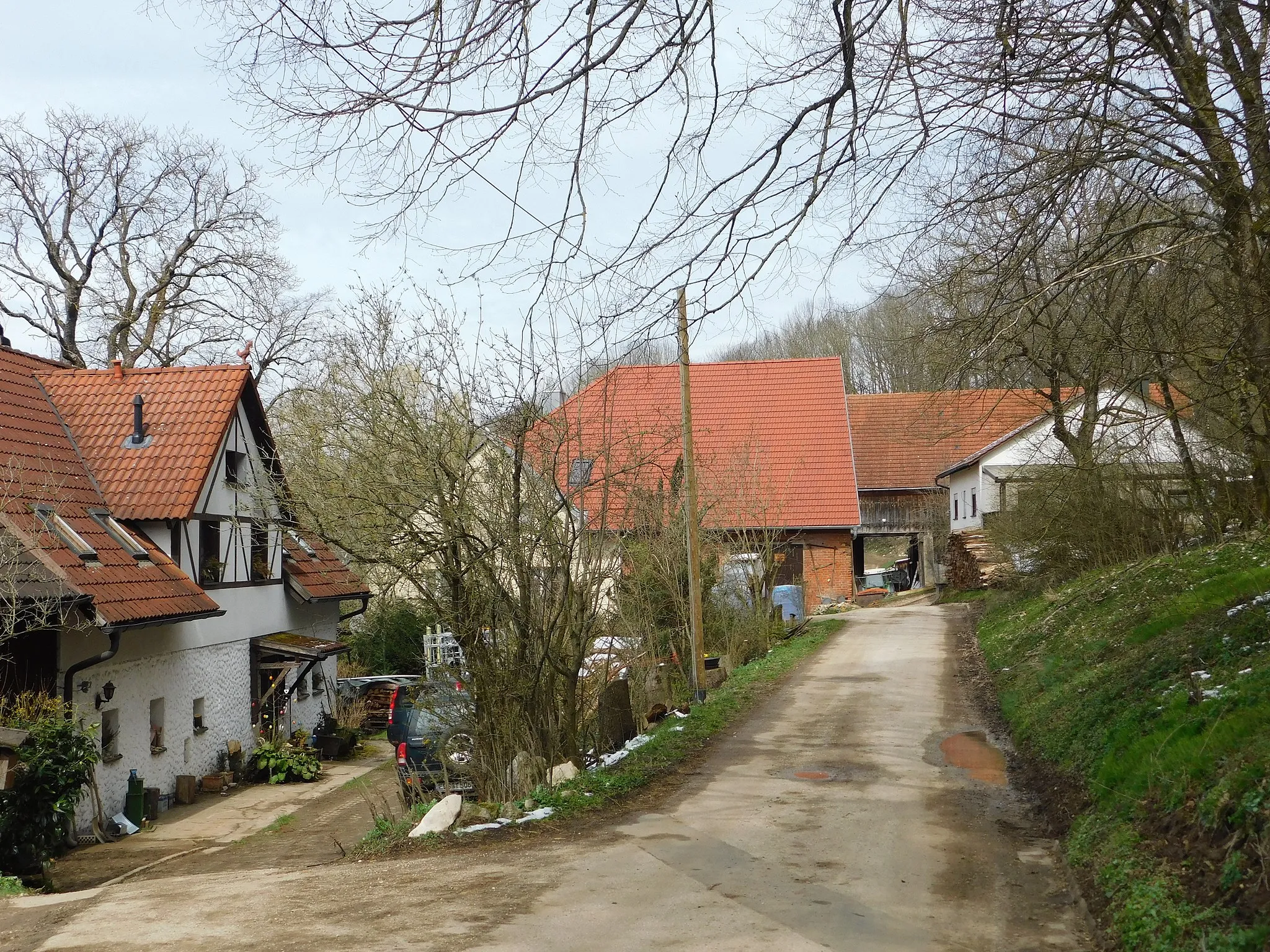 Photo showing: Location view of Meuschlitz, a district of the municipality Plankenfels.