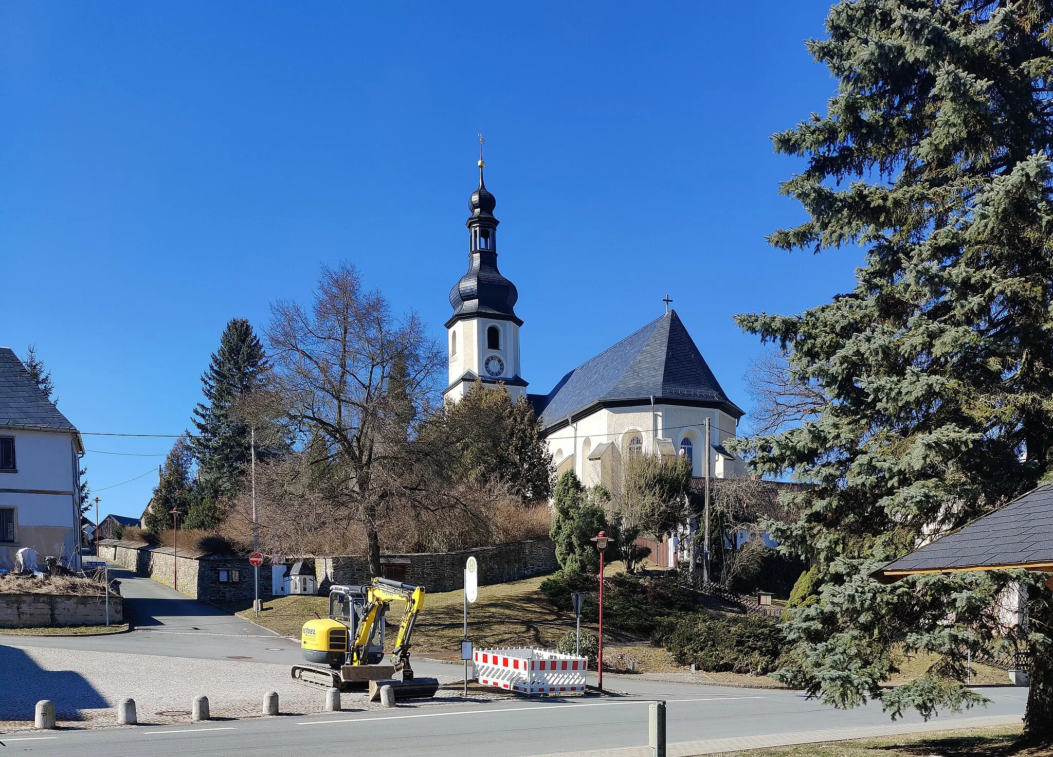 Photo showing: Evangelisch-lutherische St.-Margareten-Kirche Bobenneukirchen, Gemeinde Bösenbrunn, Vogtlandkreis, Sachsen, Deutschland