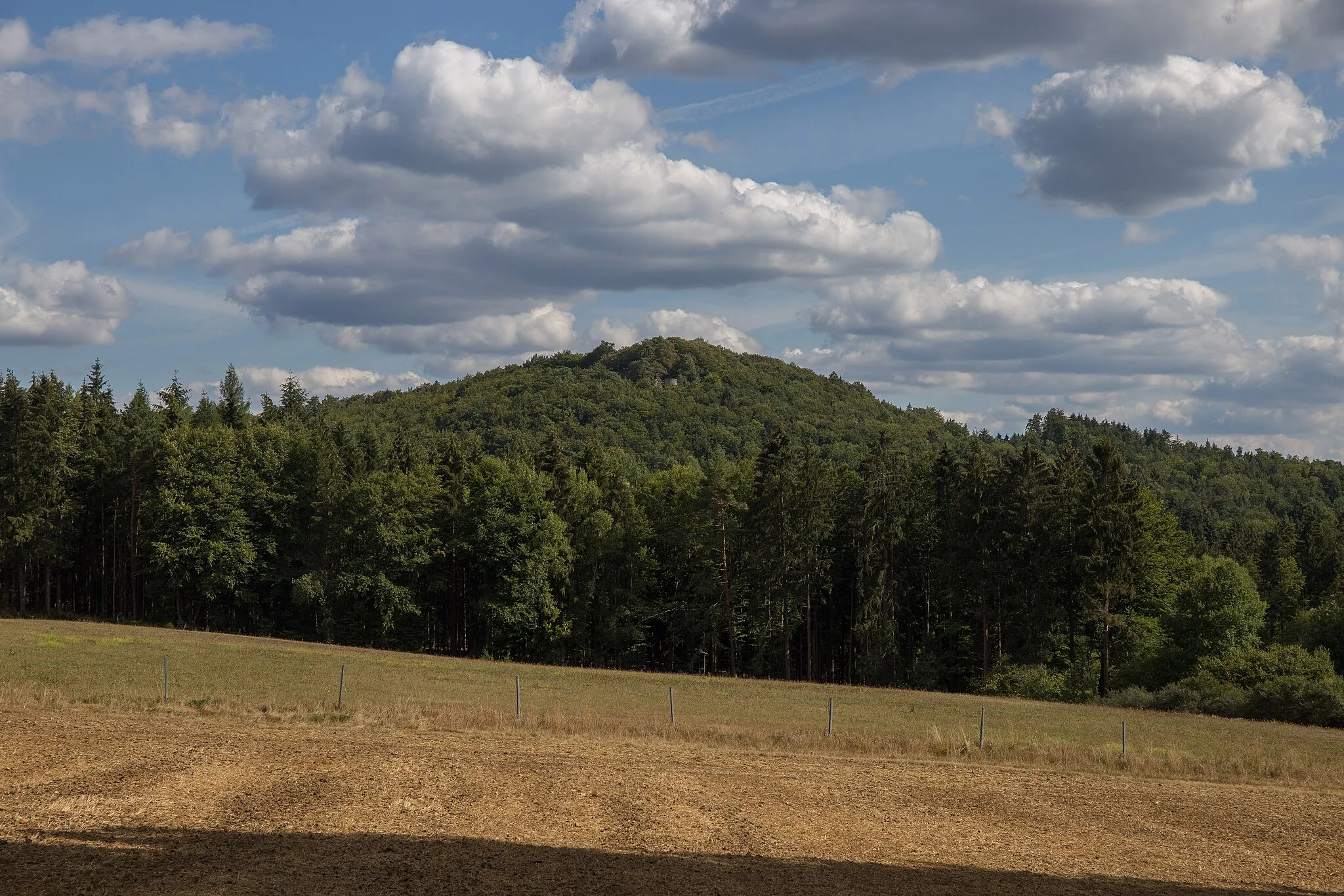 Photo showing: Burgruine Leienfels - Ansicht des Schlossberges mit der Ruine aus nordnordwestlicher Richtung