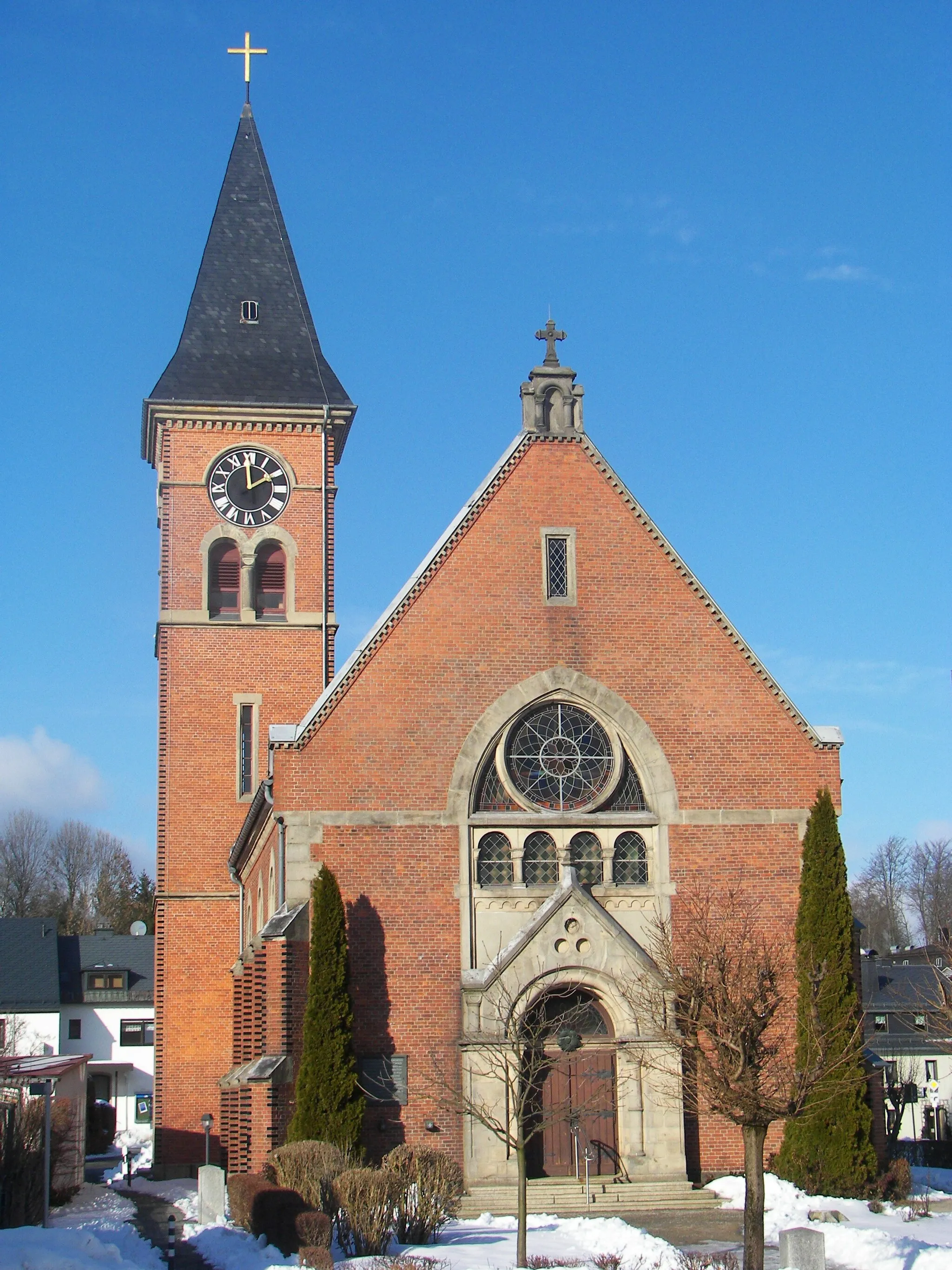 Photo showing: Helmbrechts, Dr. Martin-Luther-Church in city district Wüstenselbitz