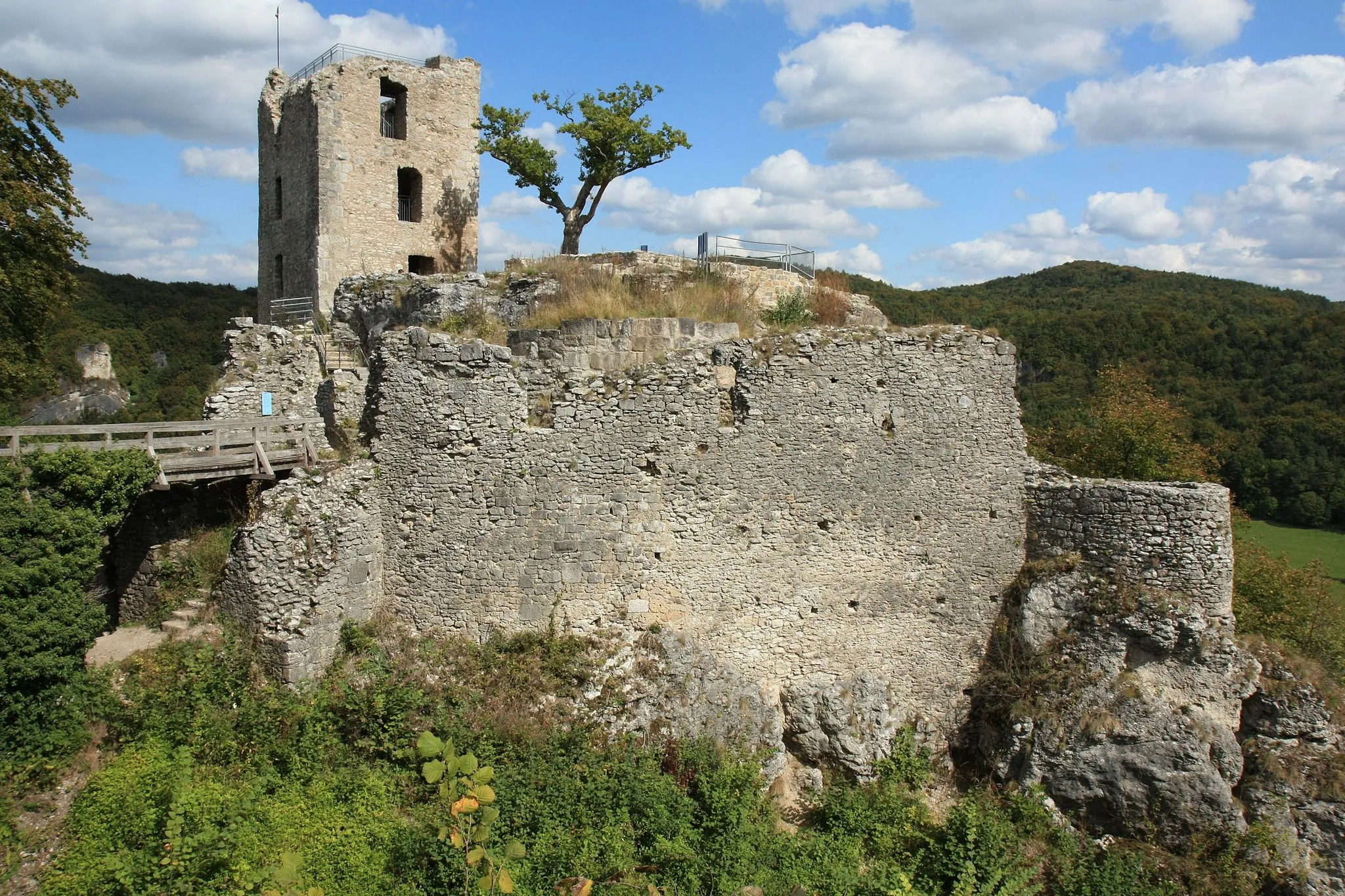 Photo showing: Ansicht der Hauptburg mit dem Halsgraben im Vordergrund