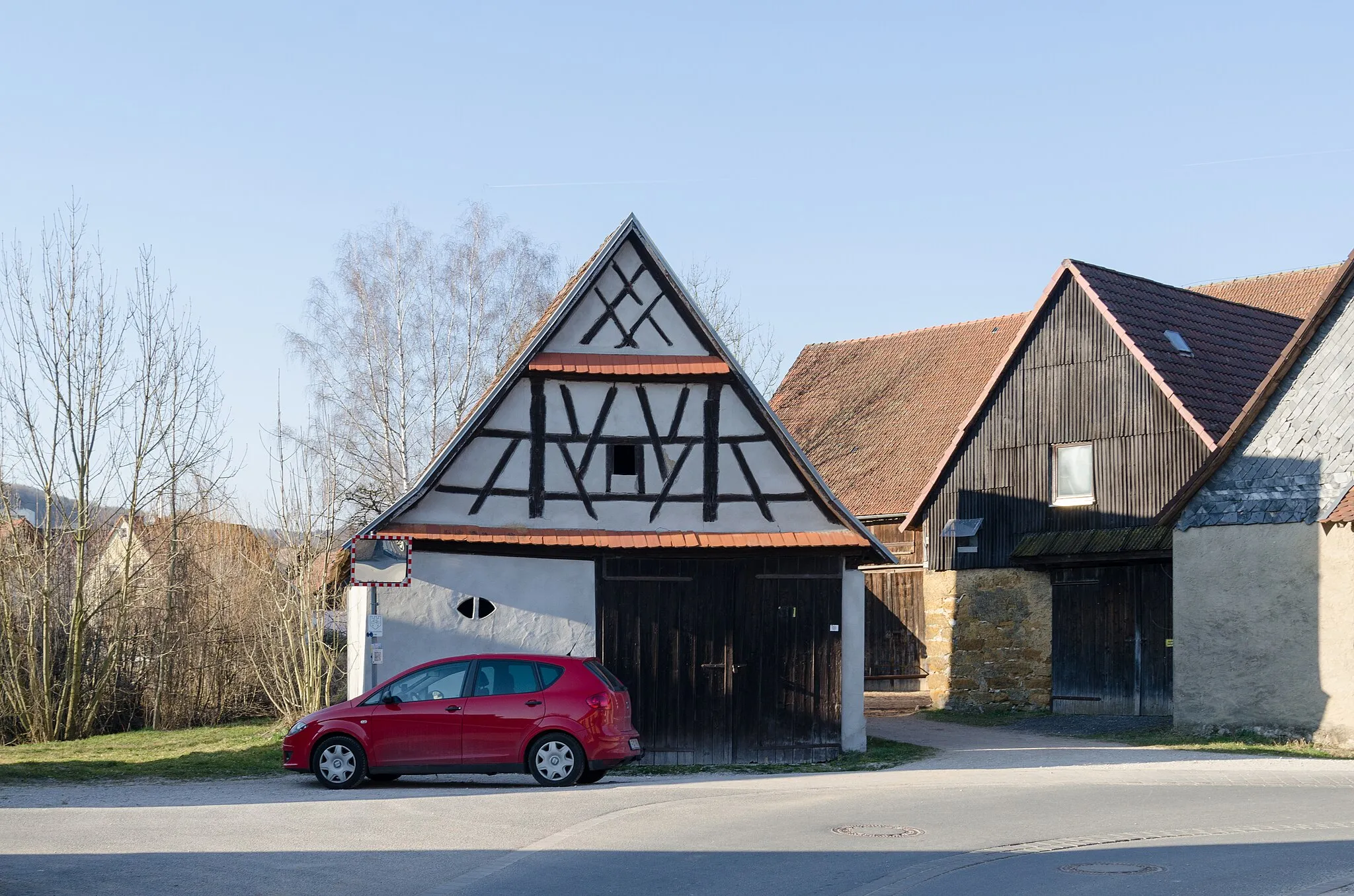 Photo showing: Ebermannstadt, Am Kirchenwehr, Scheunen