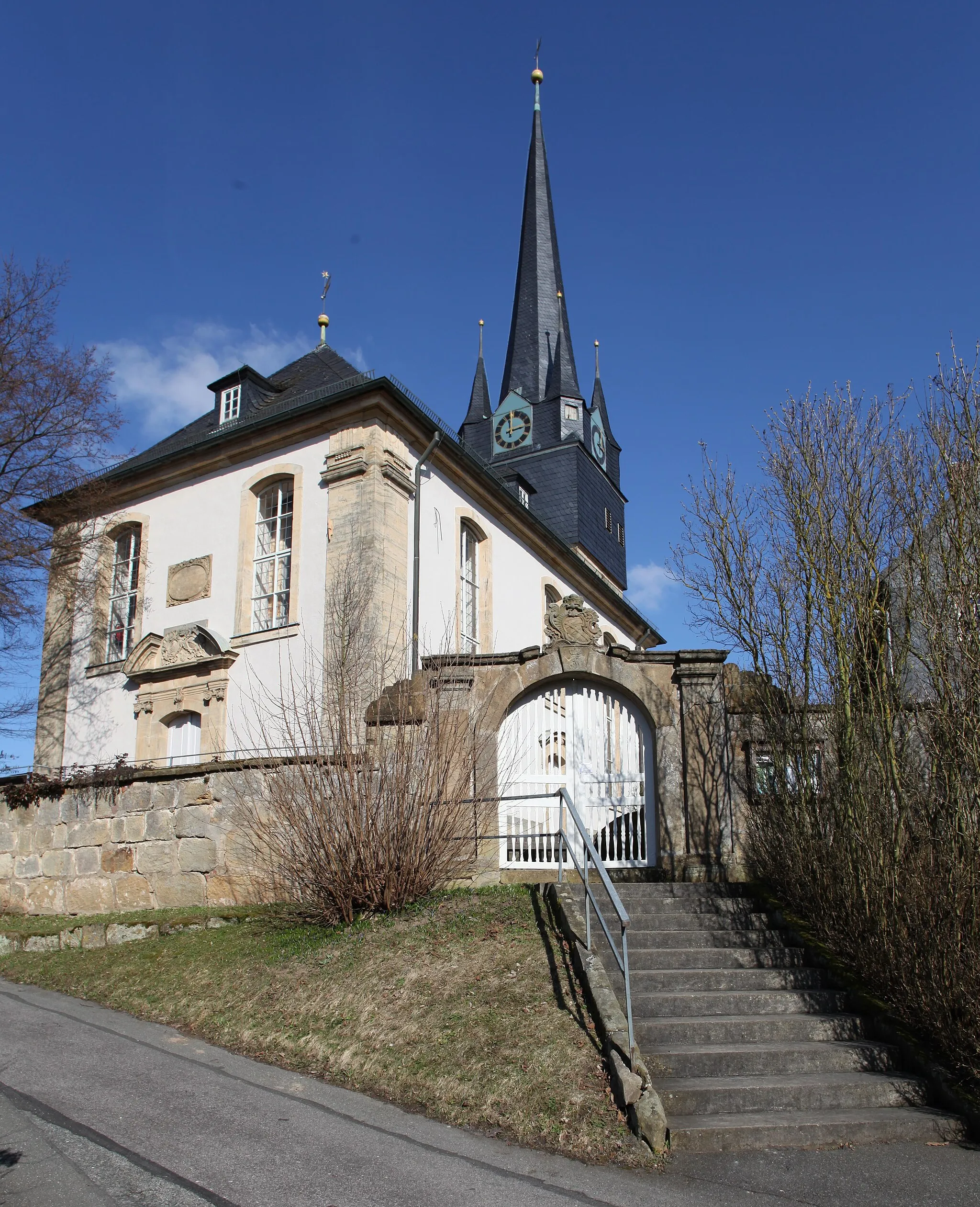 Photo showing: Evangelisch-Lutherische Kirche in Rossach, Landkreis Coburg