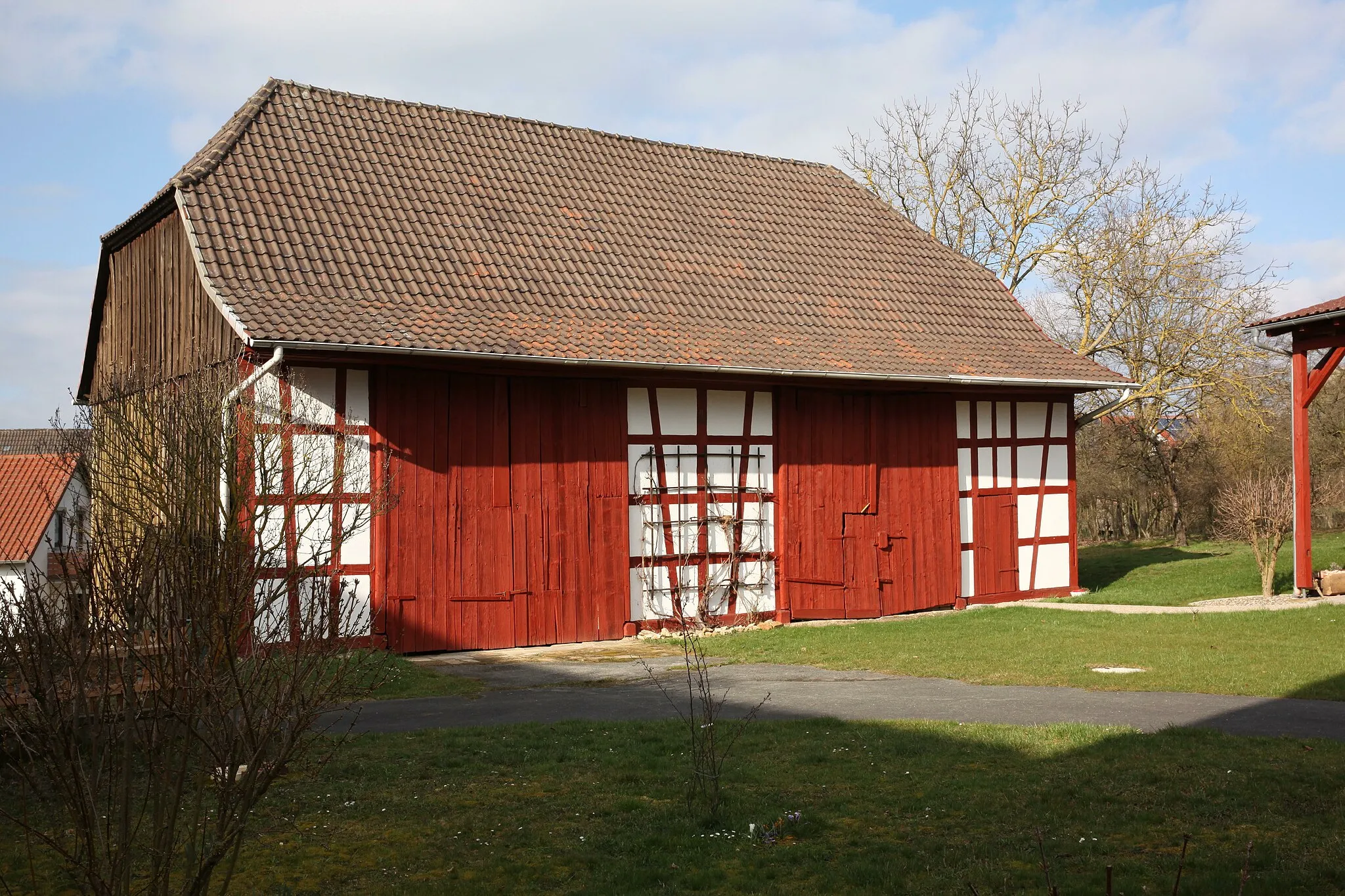 Photo showing: Fachwerkscheune in Rossach