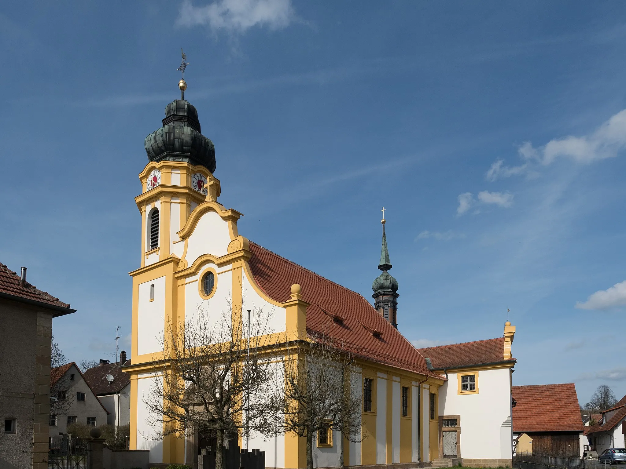 Photo showing: Church Assumption in Medlitz near Rattelsdorf