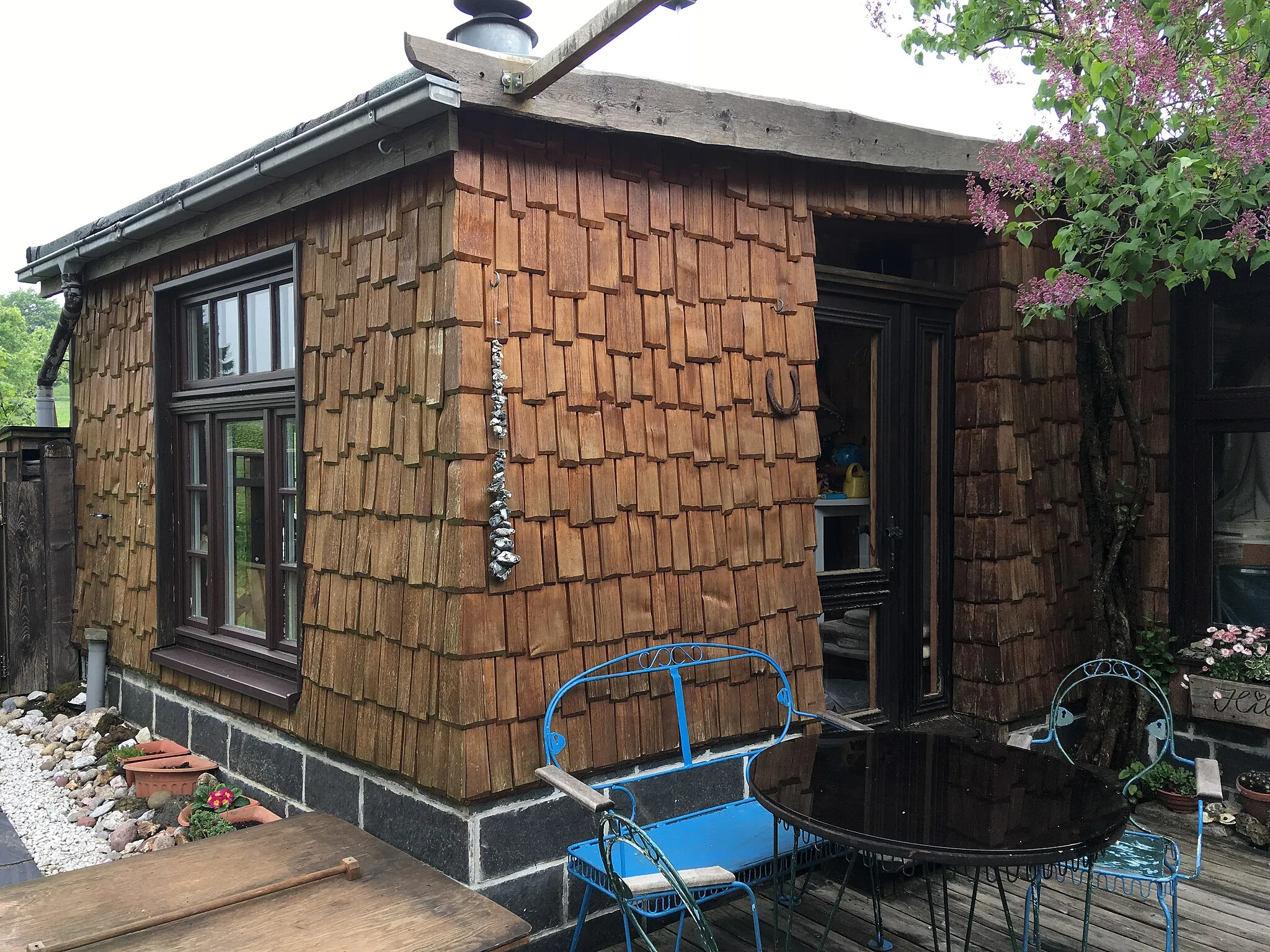 Photo showing: Wooden shingle facade in Masserberg, Thuringia, Germany