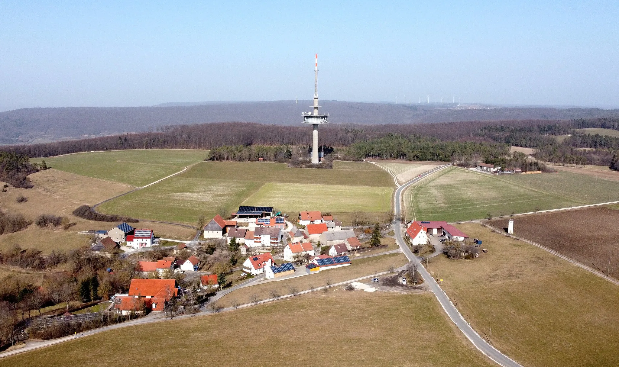 Photo showing: Luftbild von Kälberberg (Februar 2021)