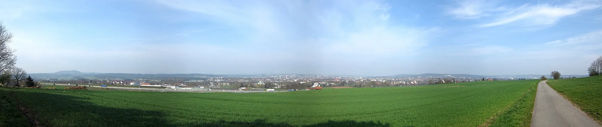 Photo showing: Blick vom Panoramaweg auf Bayreuth