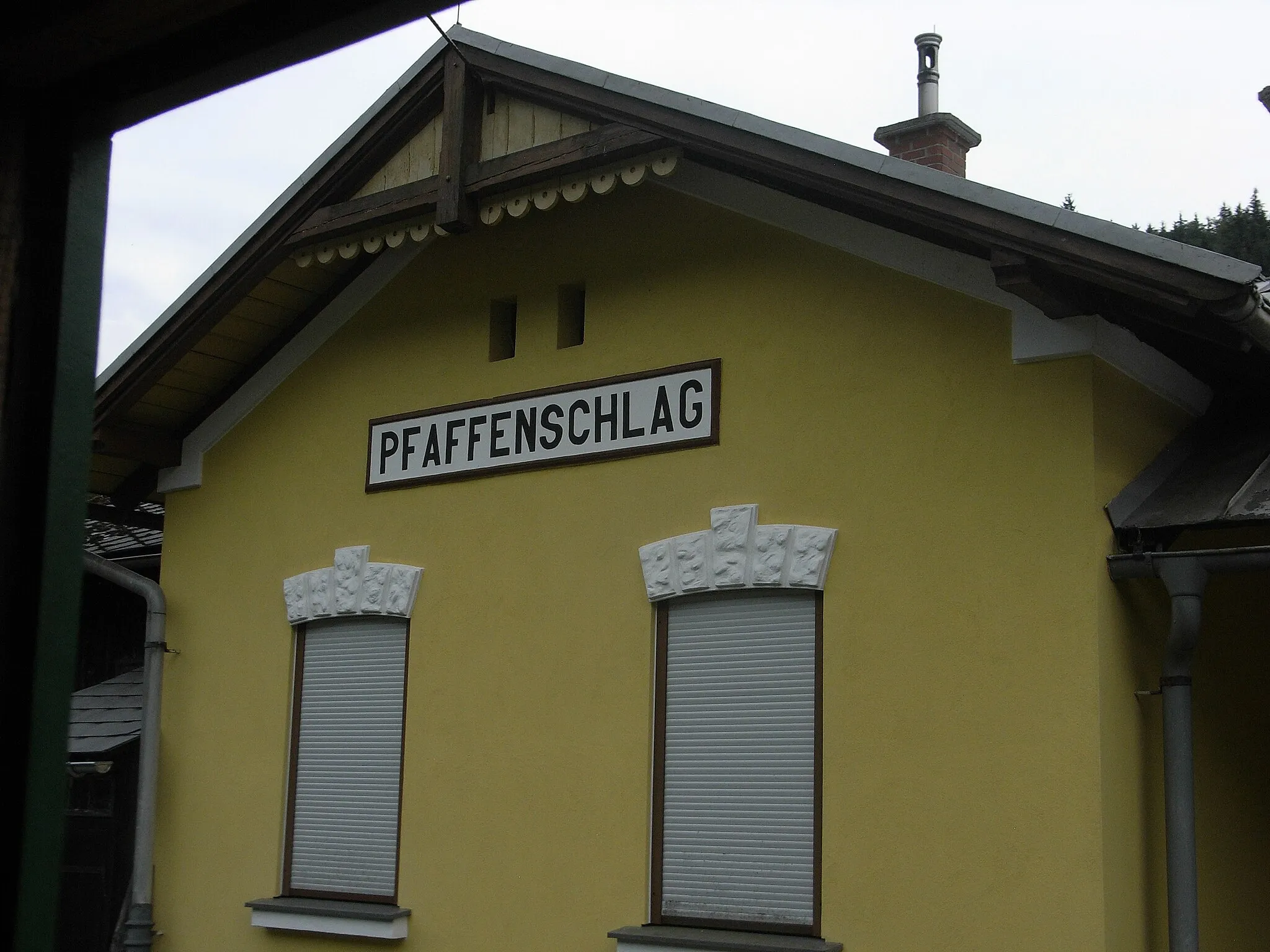 Photo showing: Bahnhof Pfaffenschlag