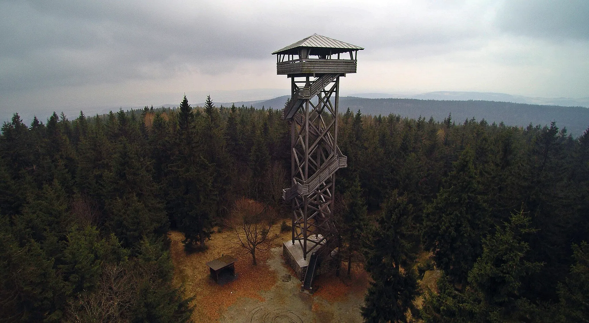 Photo showing: Oberpfalzturm auf der Platte im Steinwald