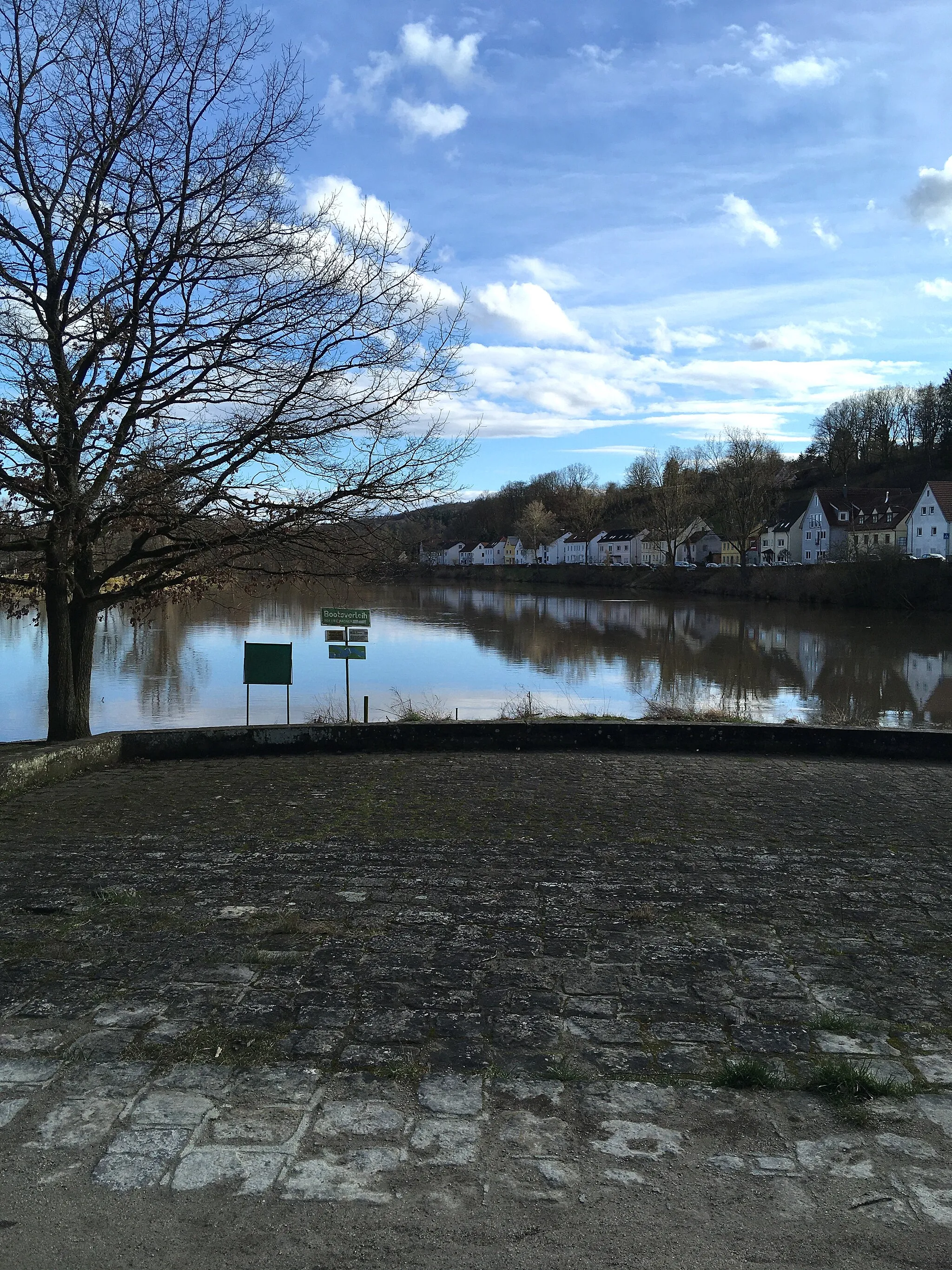 Photo showing: Landzunge am Ende des Stadtparks (Hain) in die Regnitz