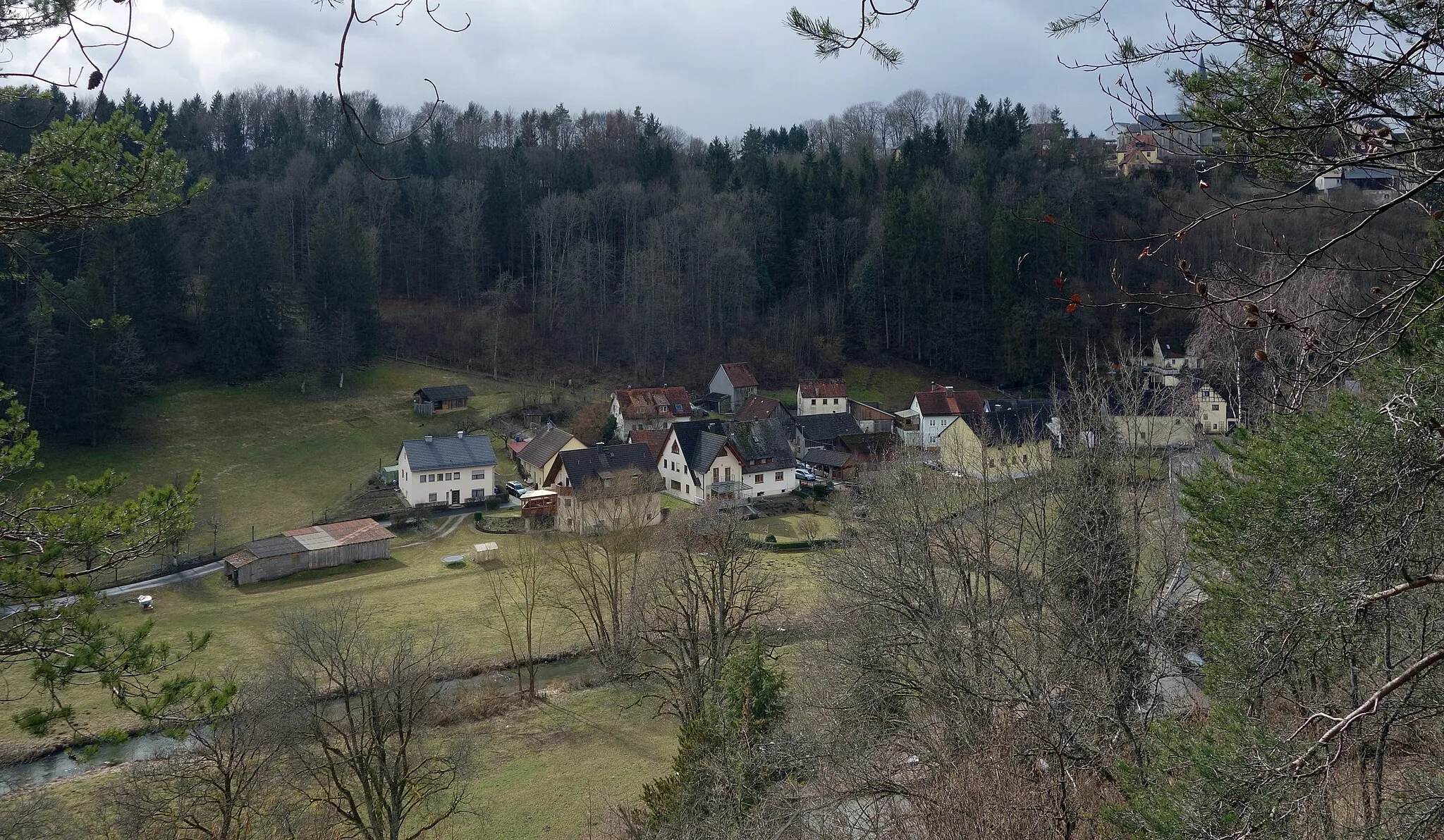 Photo showing: A view of Wüstenstein, a village of the town of Wiesenttal in northern Bavaria.