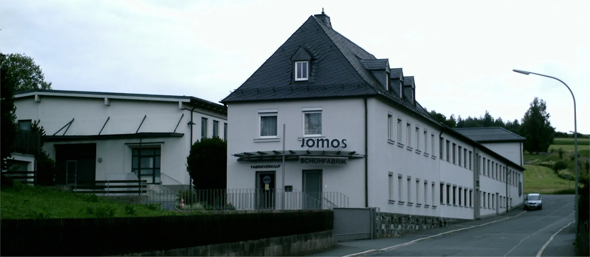 Photo showing: Gebäude der Firma Jomos (Hersteller von Schuhen) in Selbitz/Oberfranken in der Garlesstraße