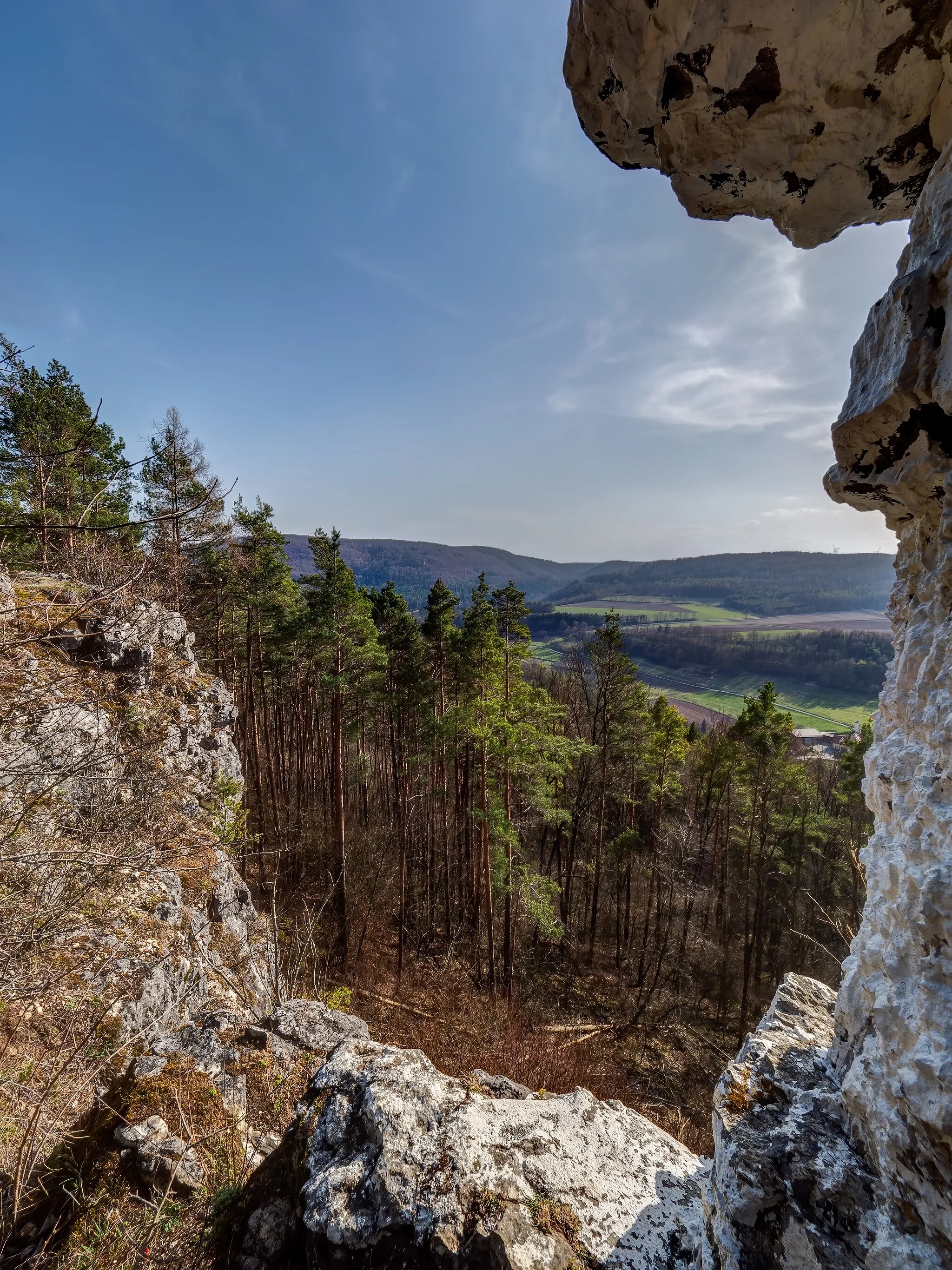 Photo showing: View from the  cross stone near Oberleinleiter in the Franconian Switzerland