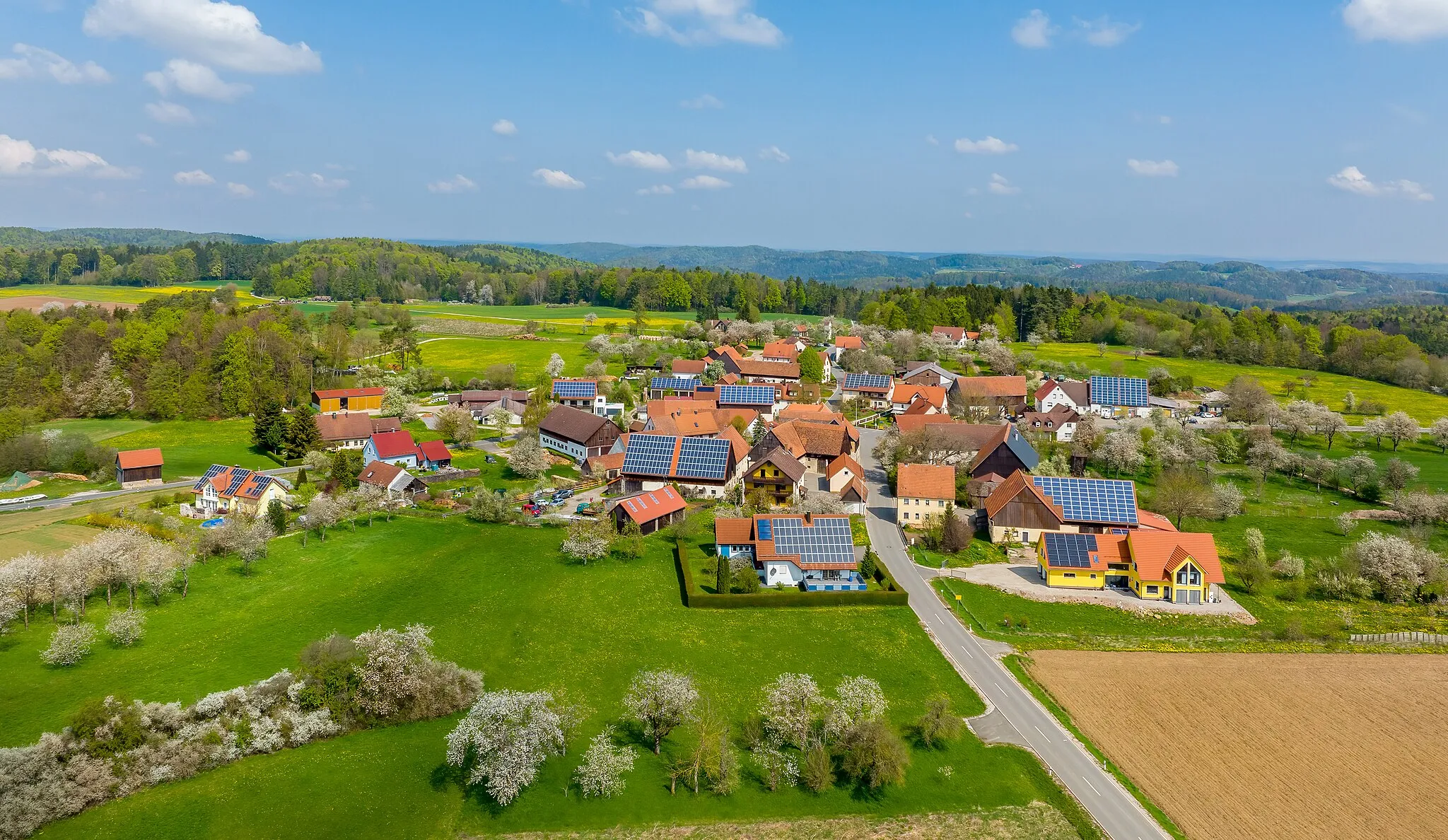 Photo showing: Türkelstein in Franconian Switzerland, aerial view