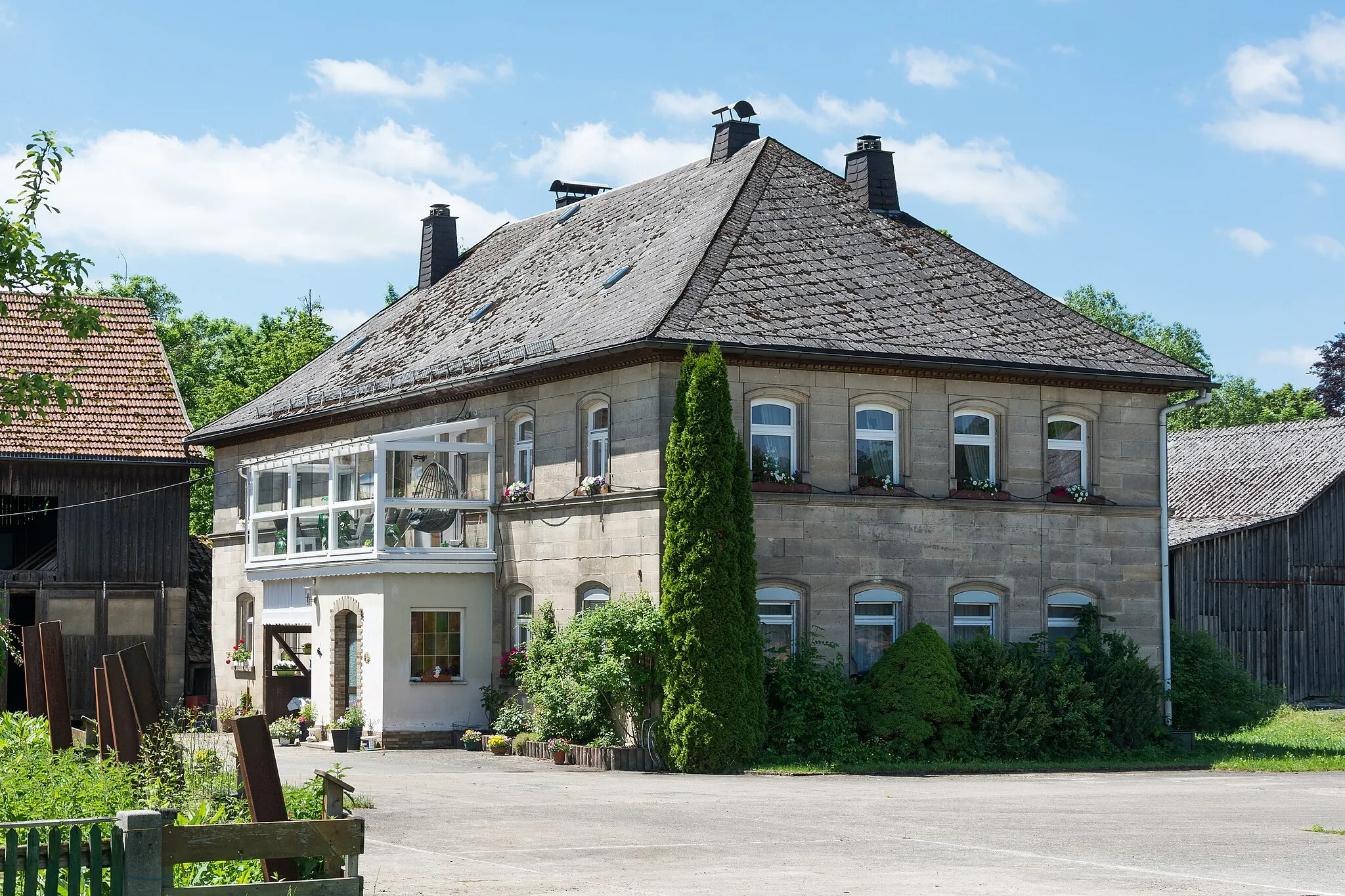 Photo showing: Gebäude Mühlenstraße 6 in Oberrodacher Mühle, einem Gemeindeteil von Marktrodach