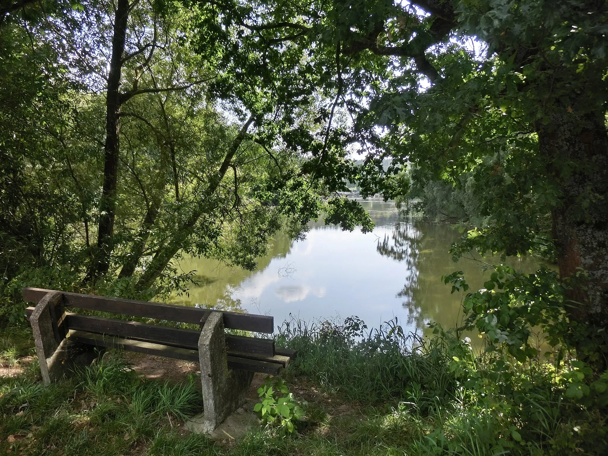 Photo showing: Aussichtsbank am Kleinen Rußweiher