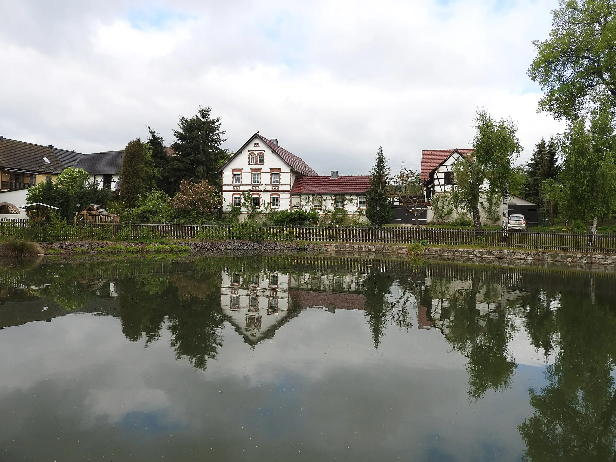 Photo showing: Dorfteich in Trannroda, Krölpa, Thüringen