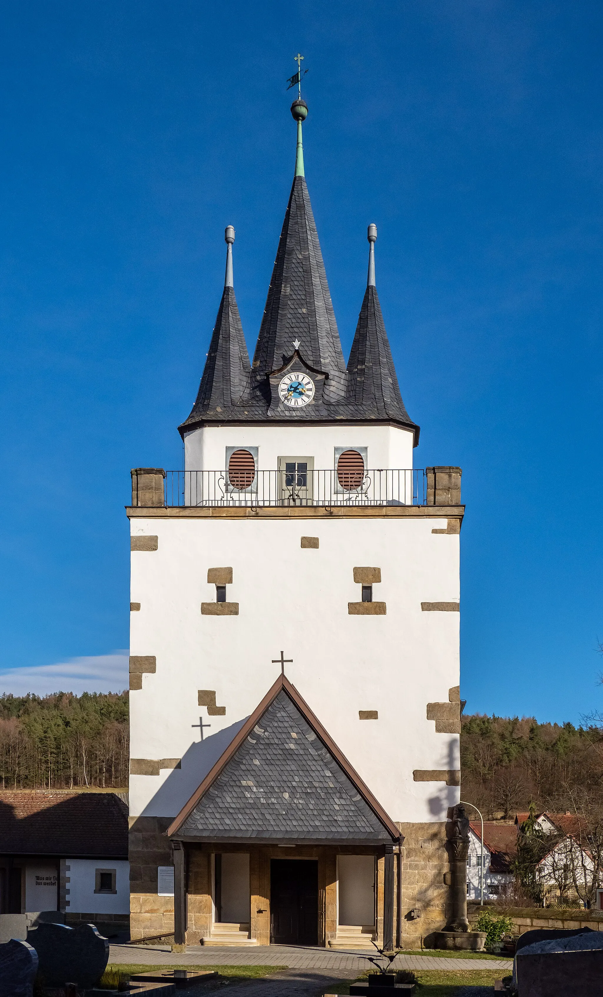 Photo showing: Protestant church St. Bartholomew in Glashütten near Bayreuth