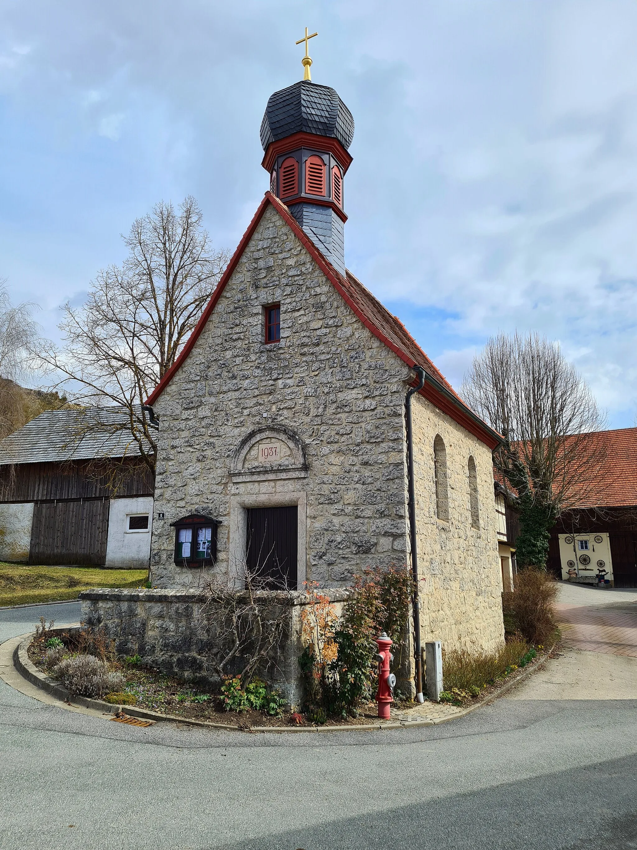 Photo showing: Katholische Kapelle in Köttel, Lichtenfels, aus dem Jahr 1937. Baudenkmal D-4-78-139-195