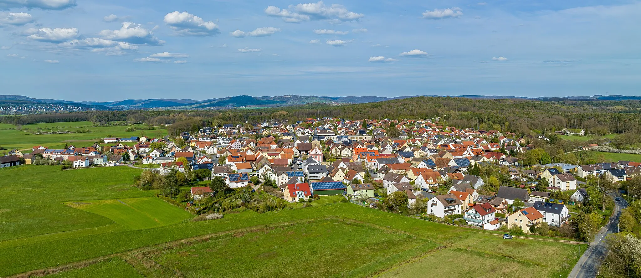 Photo showing: Kersbach near Forchheim, aerial view