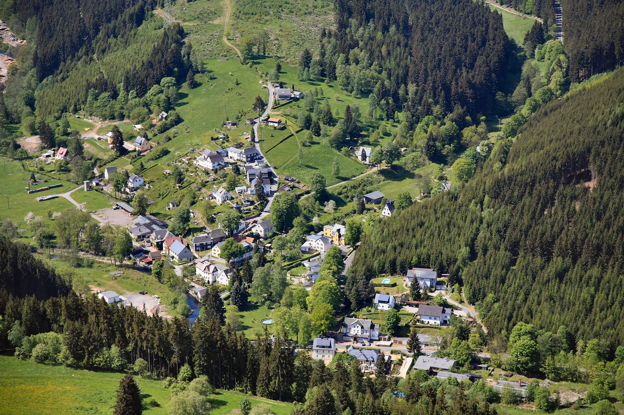 Photo showing: Meuselbach-Schwarzmühle Ortsteil Schwarzmühle