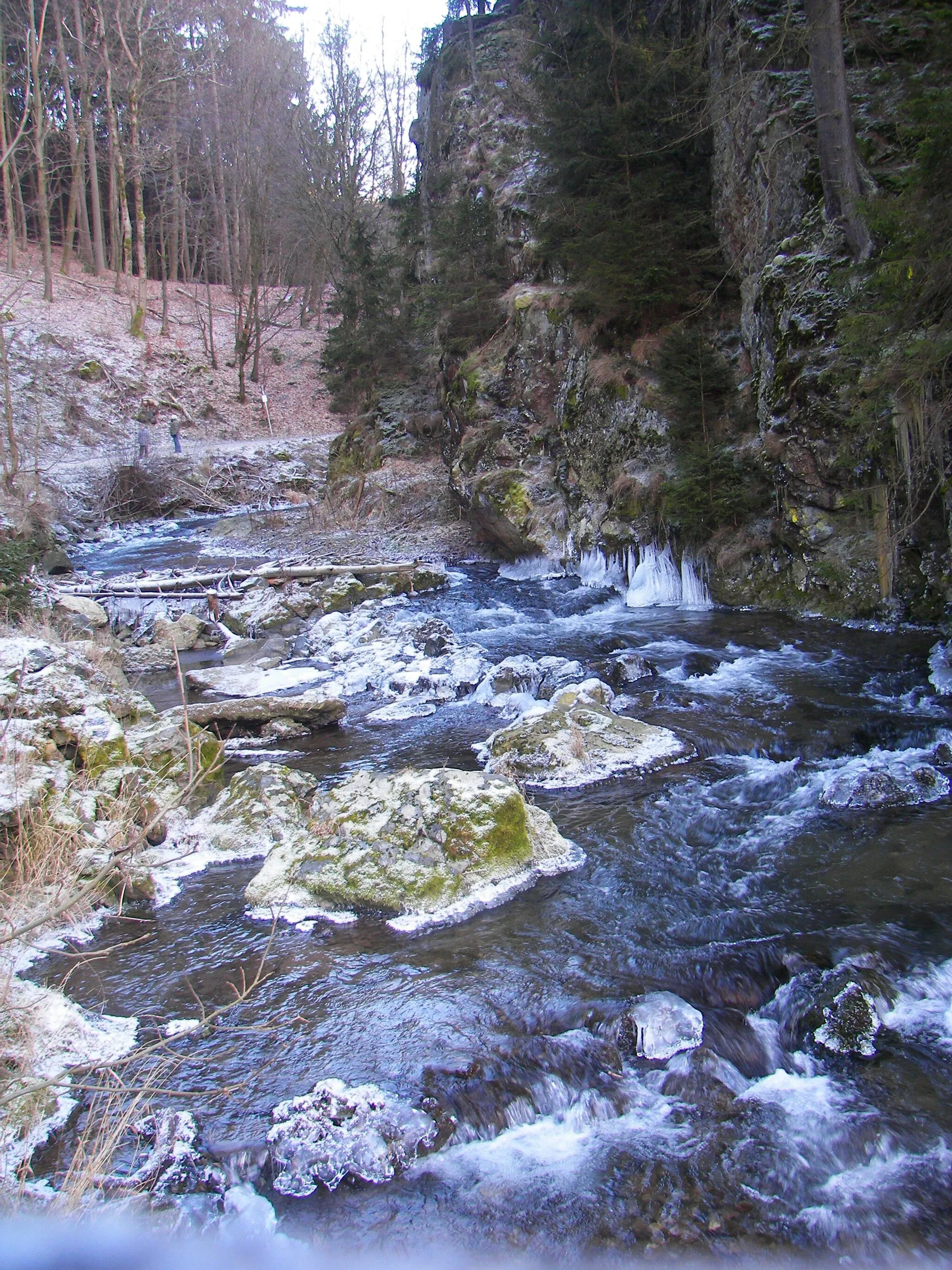 Photo showing: Steinachklamm in the valley of Untere Steinach river, it is a  borough of Presseck.