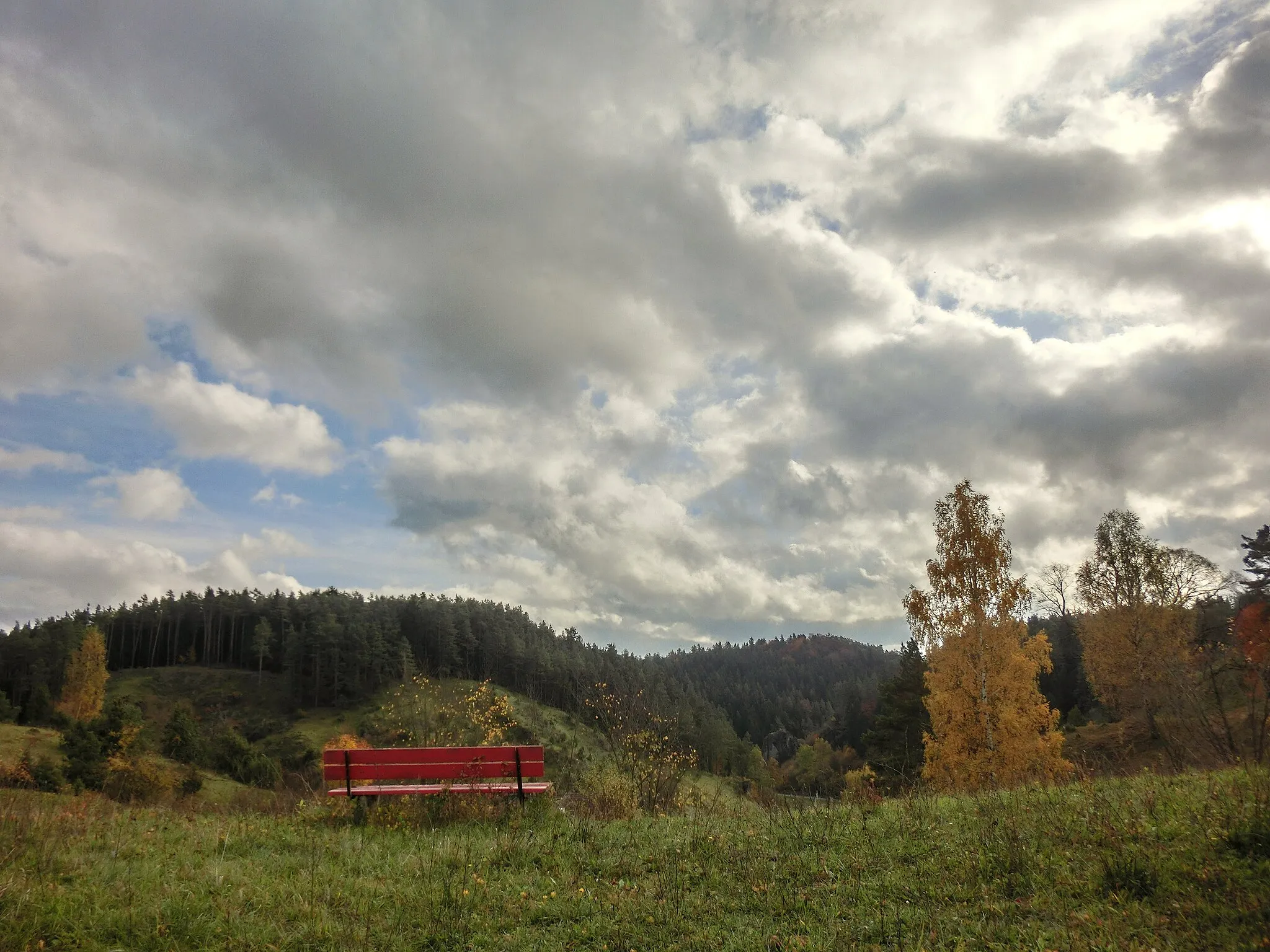 Photo showing: Aussichtsbank bei Haselbrunn