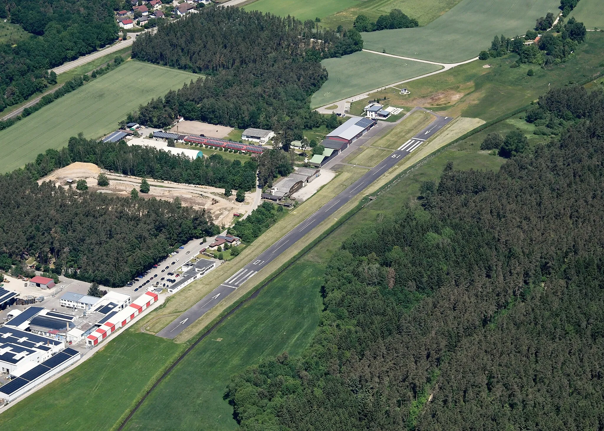 Photo showing: Aerial image of the Nittenau-Bruck airfield