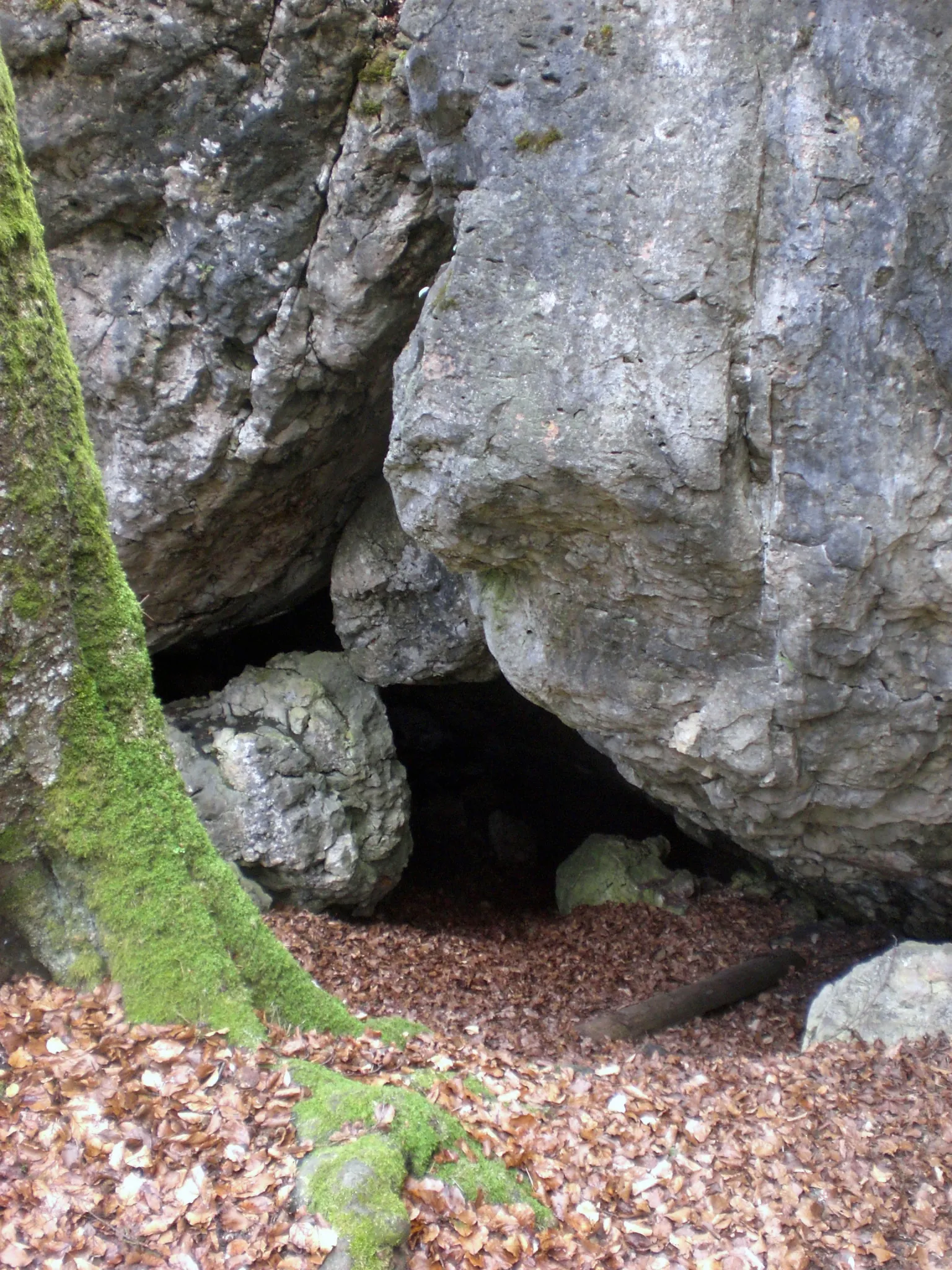 Photo showing: Bodendenkmal D-3-6536-0040: Höhle "Osterloch" (E 8) mit Funden der Bronzezeit, der Urnenfelderzeit, der Hallstattzeit und der Latènezeit.