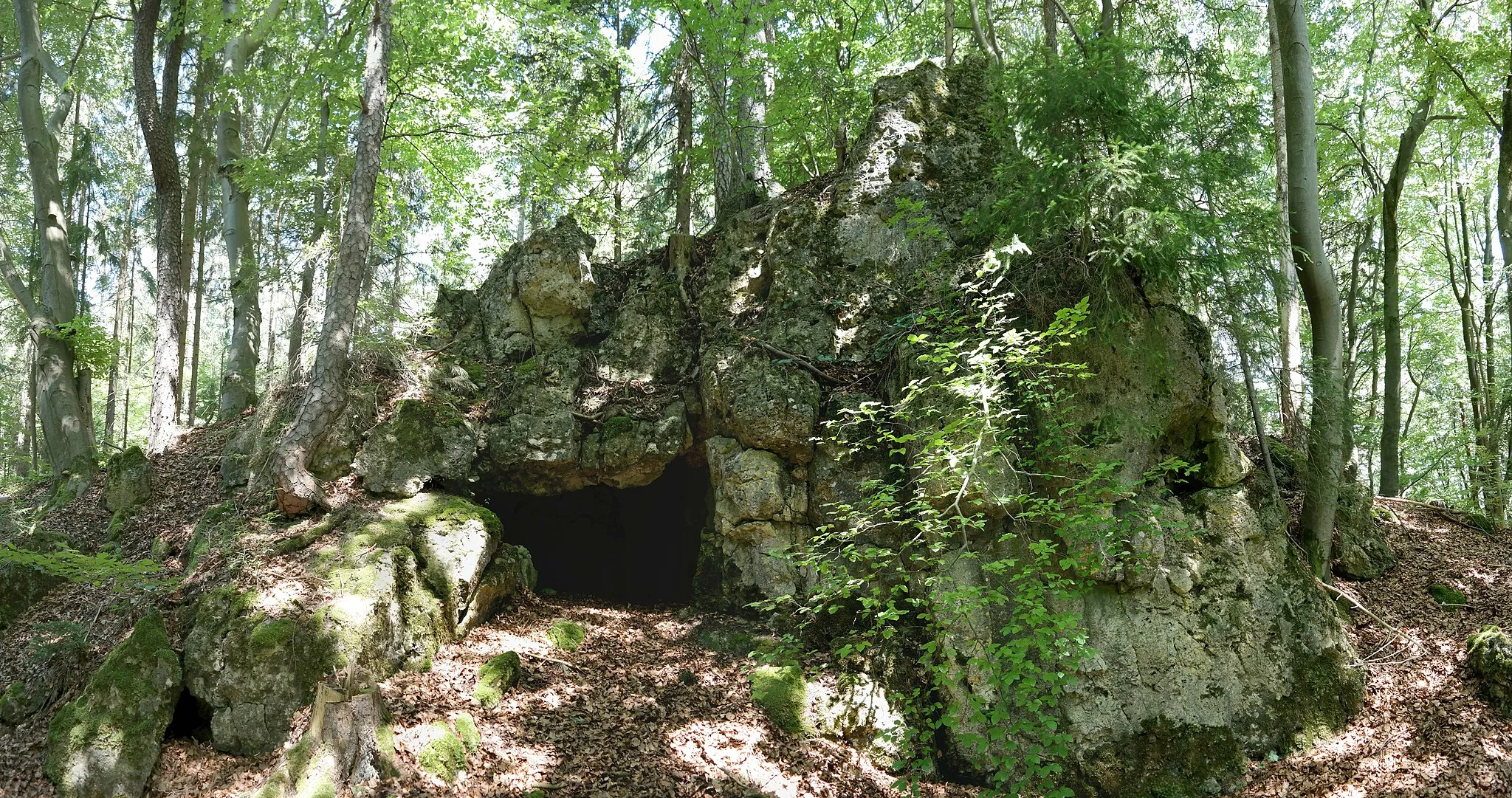 Photo showing: Höhle und Naturdenkmal Bettelküche bei Reichertsfeld (E 19)