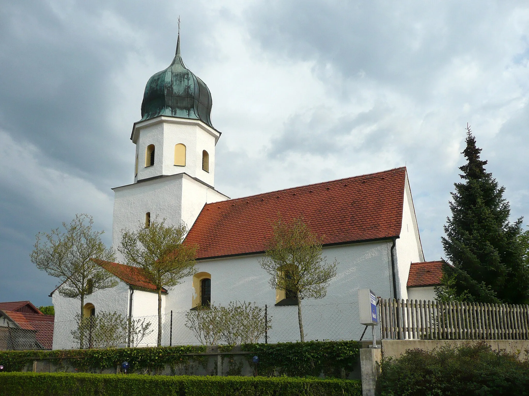 Photo showing: St. Andreas church in Biberg near Kipfenberg seen from N.